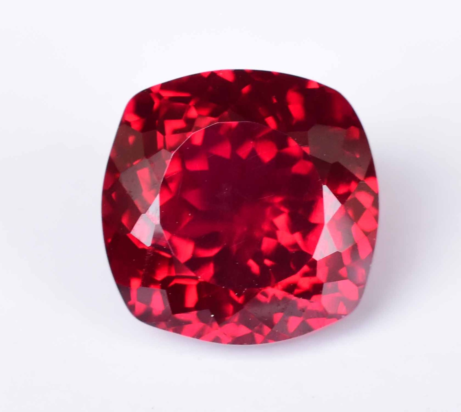 11.40Ct Natural Myanmar Red Spinel Certified Cushion Cut Flawless Loose Gemstone
