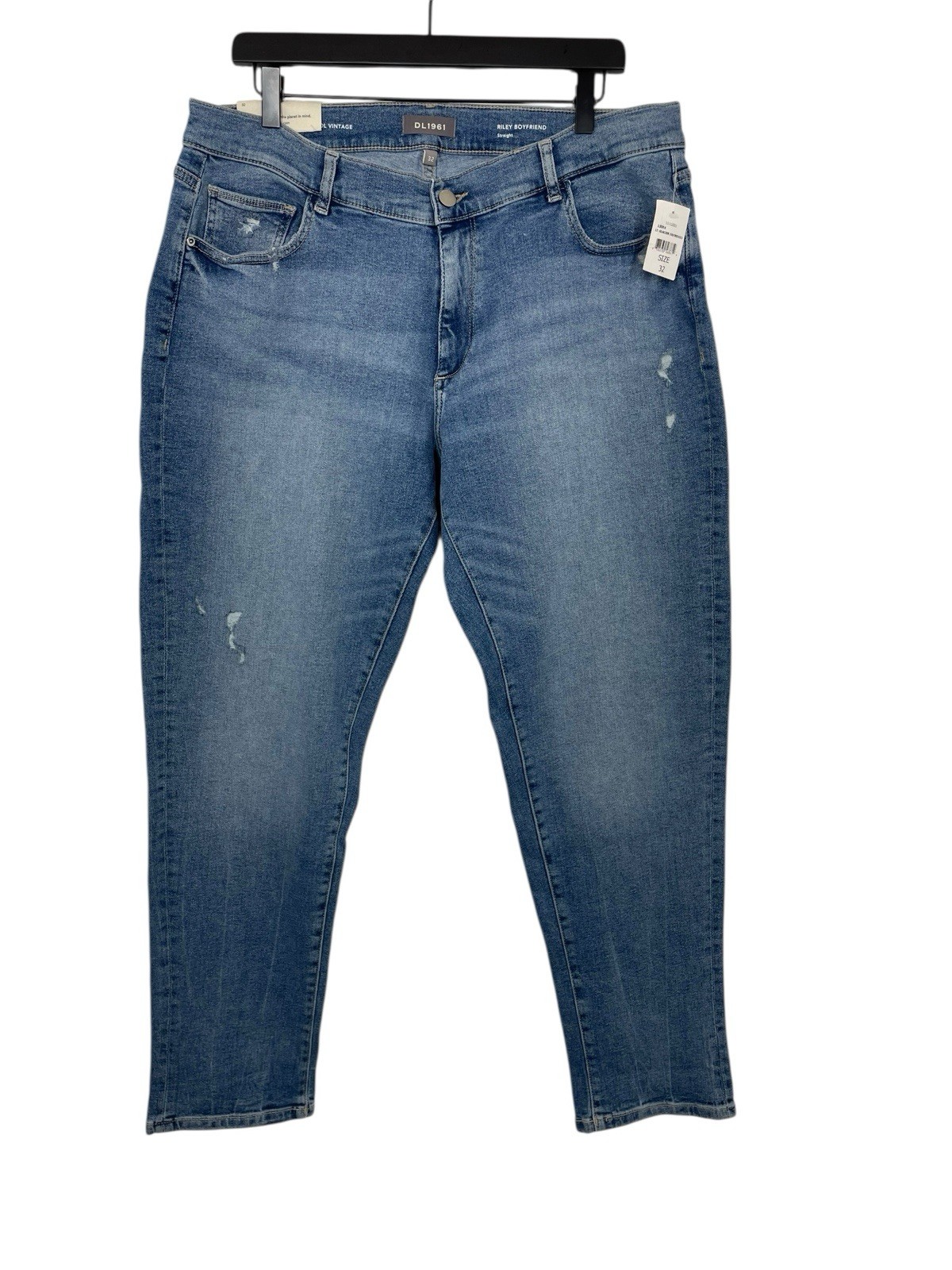 DL1961 Womens Riley Boyfriend Straight Leg Jeans Distressed Light Wash Sz 32 NEW DL1961 Womens Riley Boyfriend Straight Leg Jeans Distressed Light Wash Sz 32 NEW