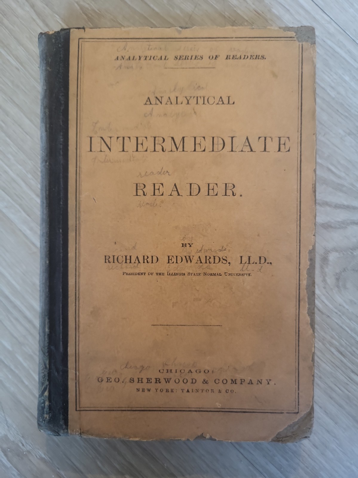 1871 Analytical Intermediate Reader Antique Book
