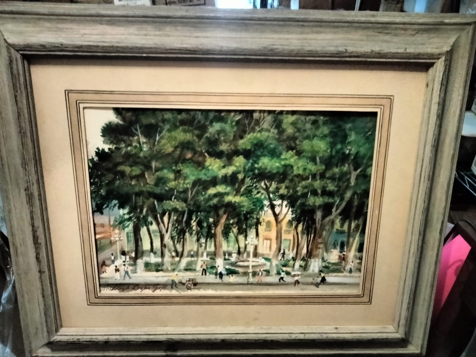 Original Art Zocala,Oaxaca Painting by Lloyd Lozes Goff, Signed, Framed