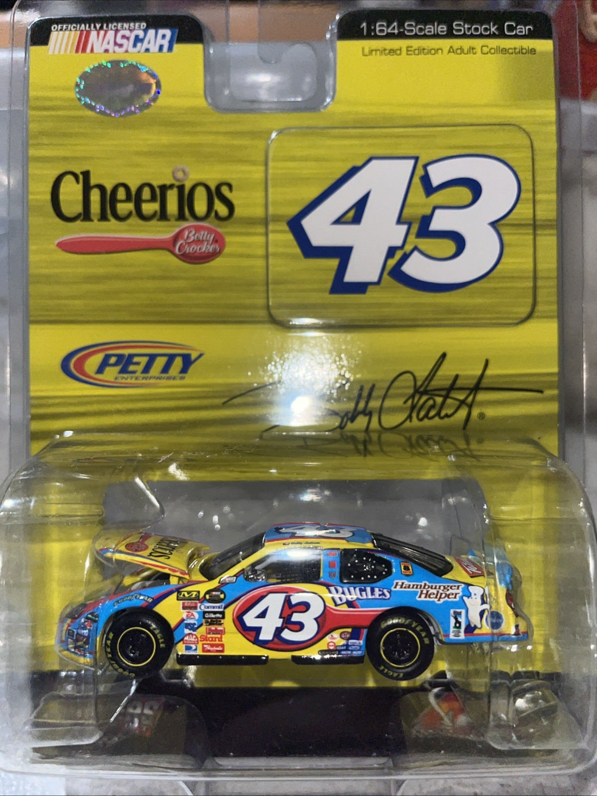 2007 Bobby Labonte #43 Cheerios 1/64 Scale NASCAR Diecast Drivers Select HO 2007 Bobby Labonte #43 Cheerios 1/64 Scale NASCAR Diecast Drivers Select HO