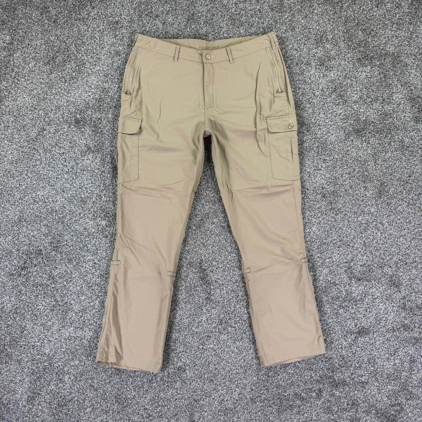 Clothing Arts P^cubed Pick-Pocket Proof Cargo Pants Womens 12 Petite Tan Khaki Clothing Arts P^cubed Pick-Pocket Proof Cargo Pants Womens 12 Petite Tan Khaki