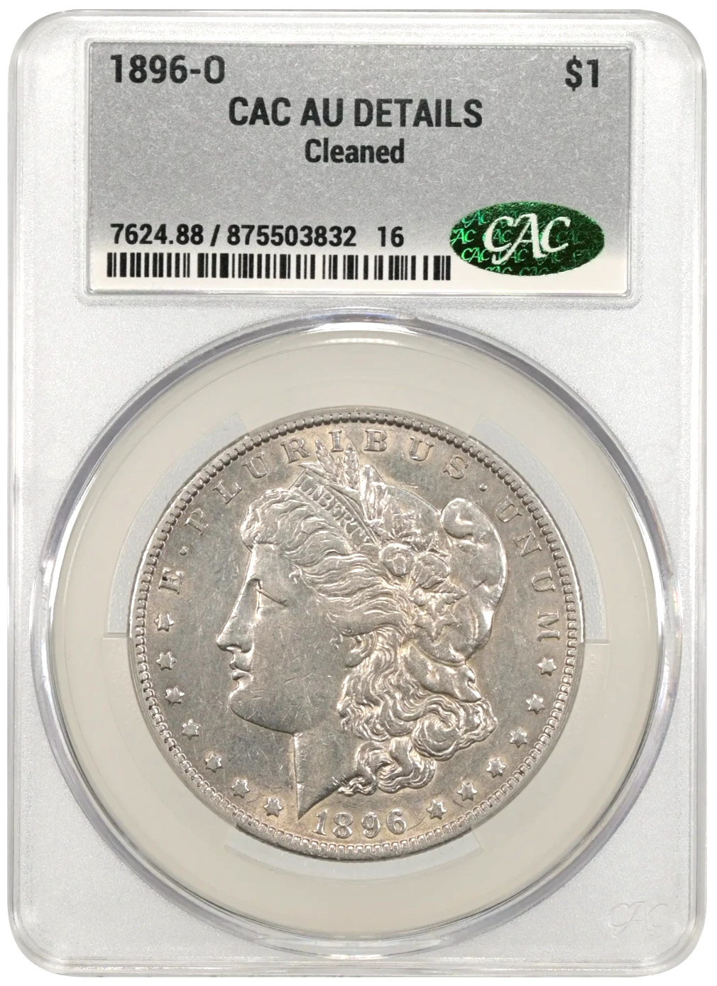 1896 O Morgan Silver Dollar CAC AU Details
