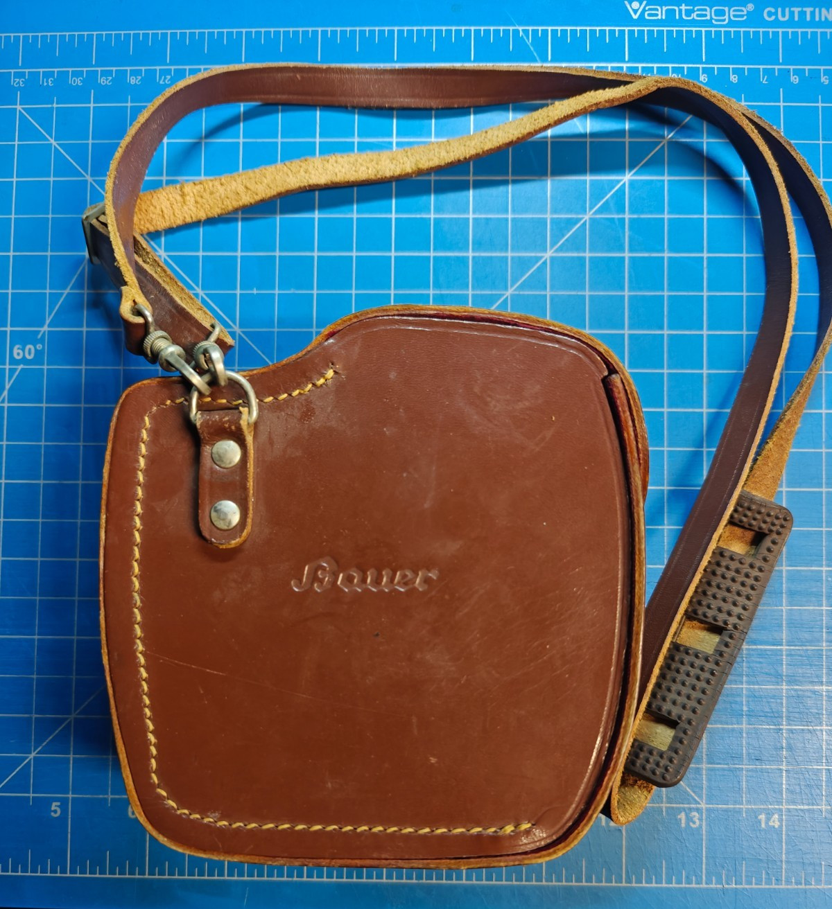 Vintage Bauer Leather 8mm Super 8 Camera Carrying Case Shoulder Strap Germany Vintage Bauer Leather 8mm Super 8 Camera Carrying Case Shoulder Strap Germany