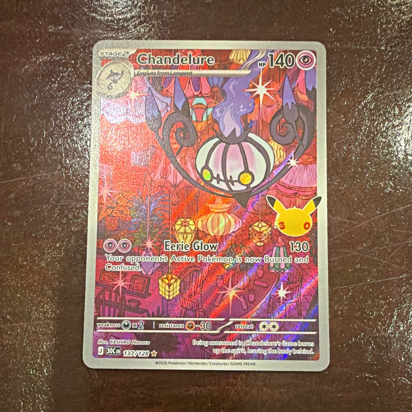 Chandelure 137/128 Secret Rare Holo Full Art - Silver Tempest Pokemon TCG