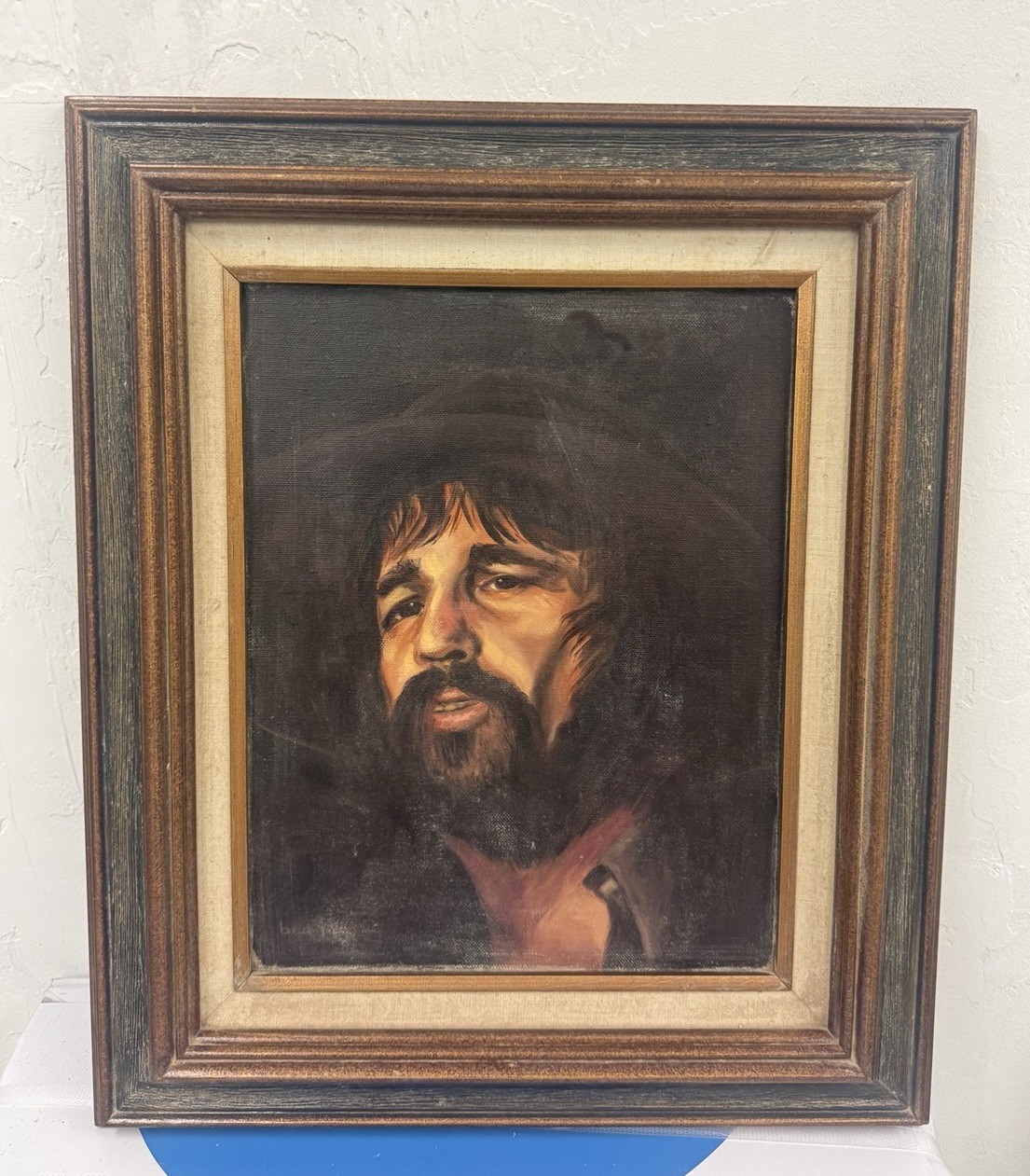 Vintage Waylon Jennings Country Music Singer Oil Painting By Nancy Brannon (AZ) Vintage Waylon Jennings Country Music Singer Oil Painting By Nancy Brannon (AZ)