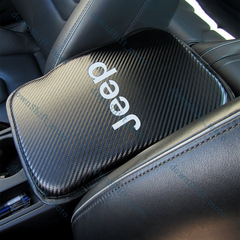 X1 For JEEP Carbon Fiber Car Center Console Armrest Cushion Mat Pad Cover New X1 For JEEP Carbon Fiber Car Center Console Armrest Cushion Mat Pad Cover New