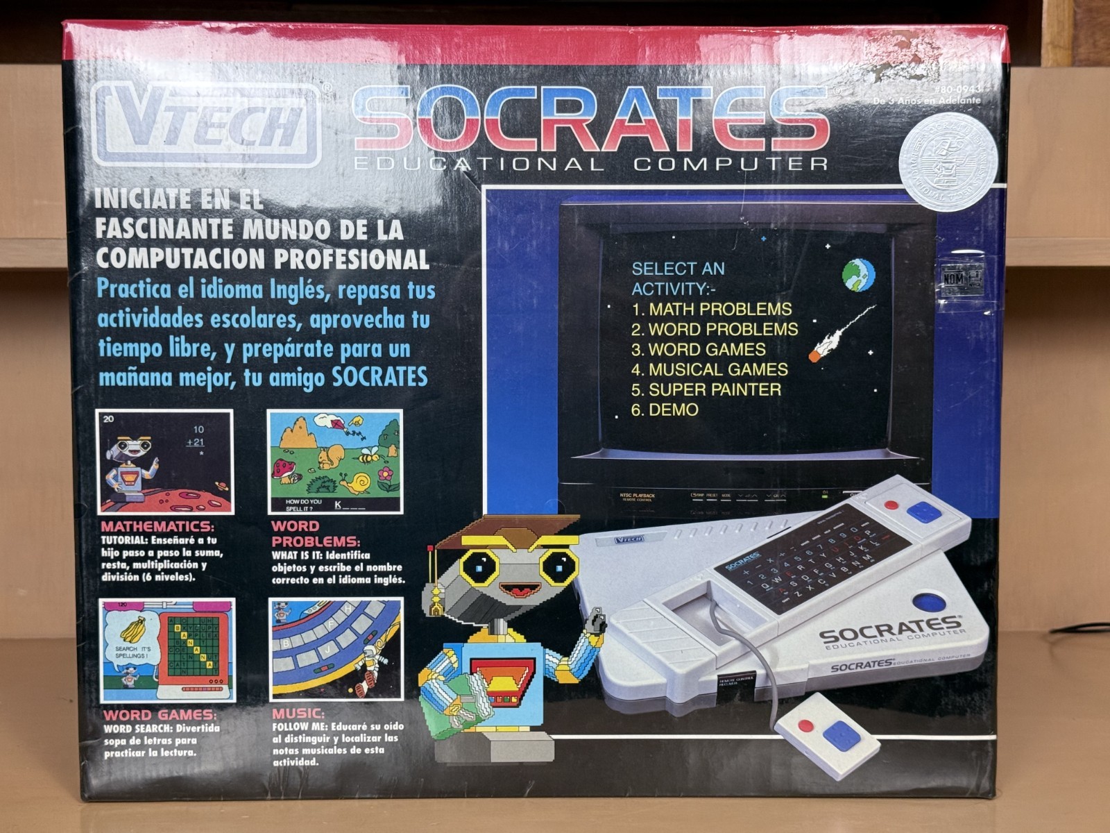 Socrates VTech VideoSystem interactive console rare sealed brand new 1988