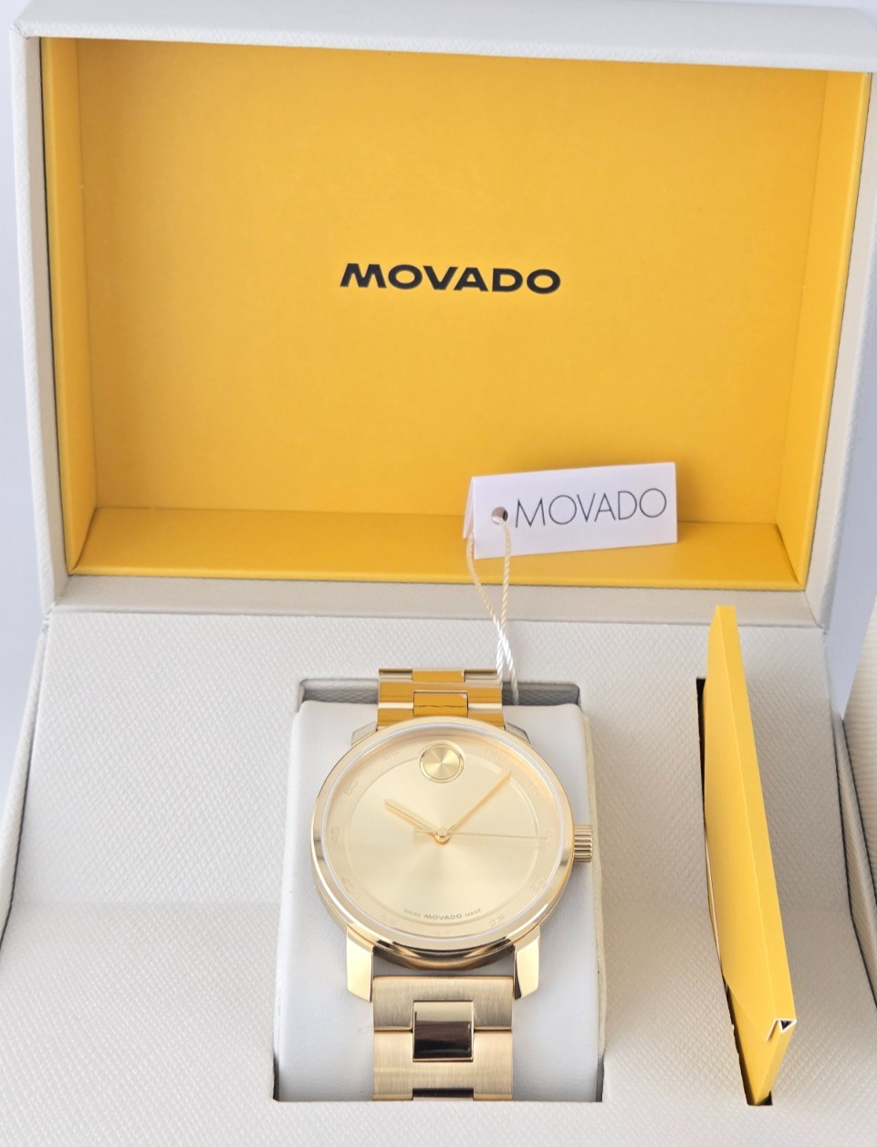 $795 MSRP | Movado Bold Access Men\'s Gold Tone  Watch - 3600912 NEW