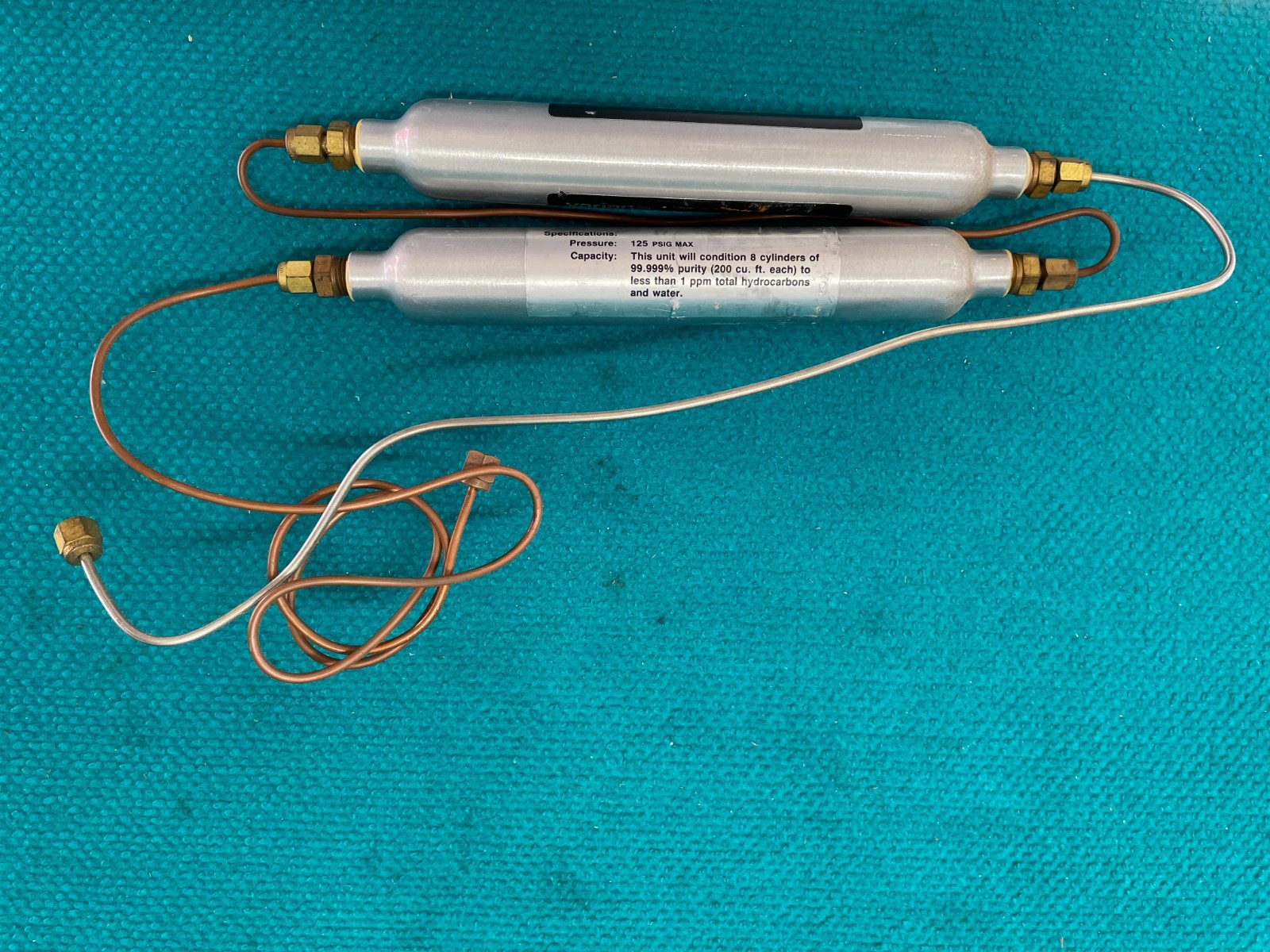 Varian Gas Purifier 03-949770-02 With Varian Carrier Gas Filter 03-949862-00