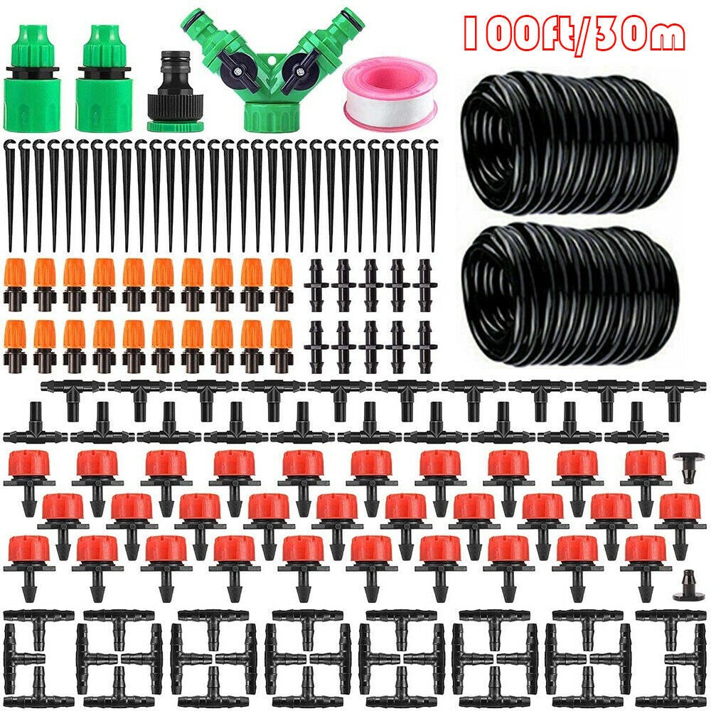 149PC Drip Irrigation System Garden Plant Self Watering Micro Hose Sprinkler Kit