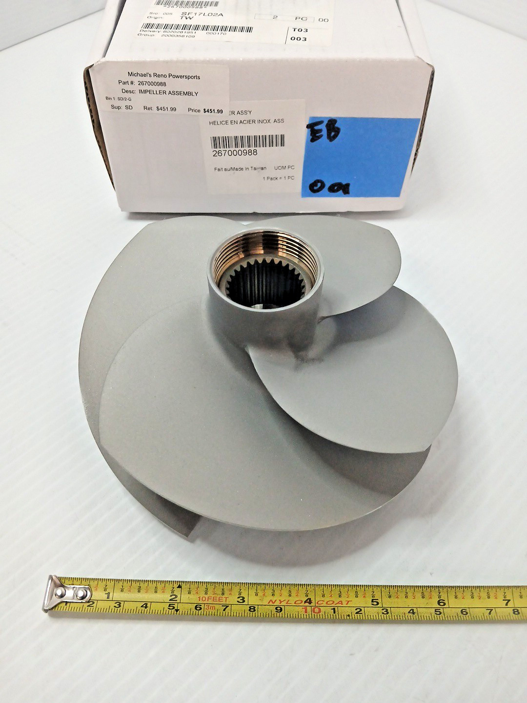 Sea Doo Impeller 2018-2026 GTX, RXT, 267000988, 267000901 159mm Pump New OEM