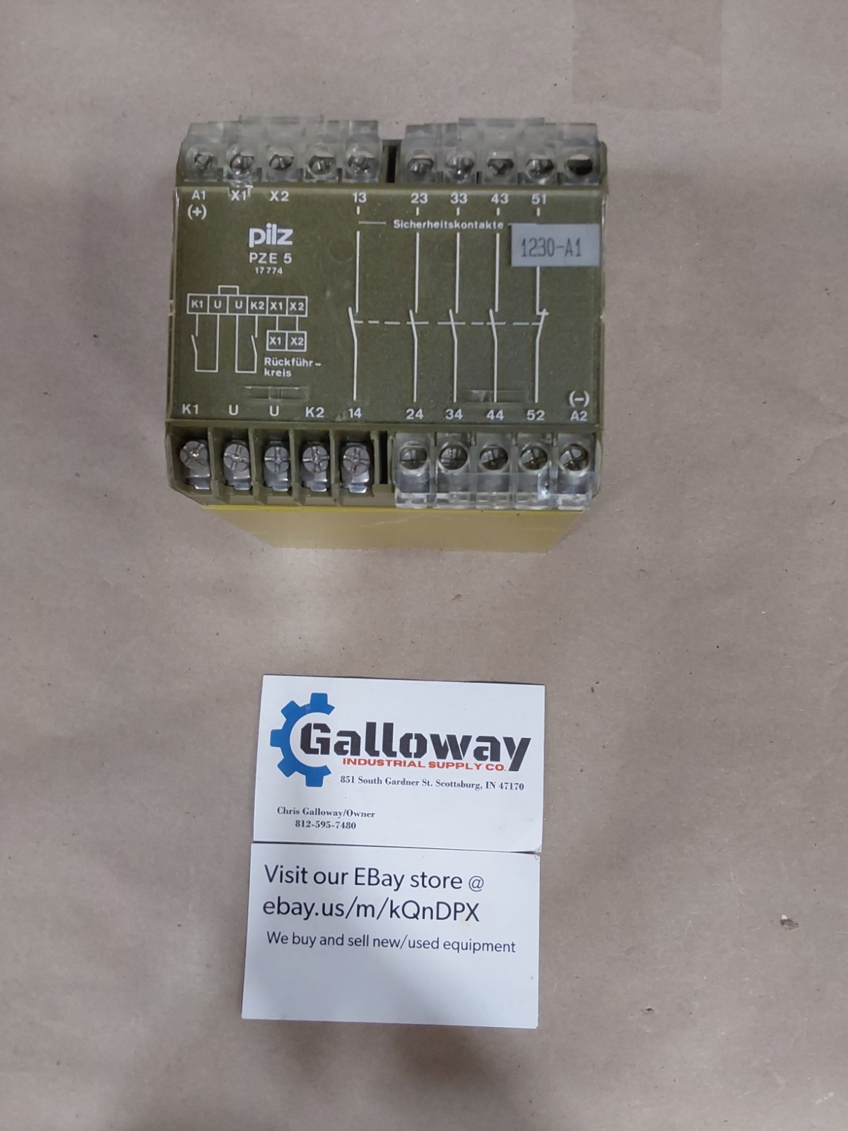 USED PILZ PZE 5 SAFETY RELAY PZE/5 24VDC 4S 1O See Description USED PILZ PZE 5 SAFETY RELAY PZE/5 24VDC 4S 1O See Description
