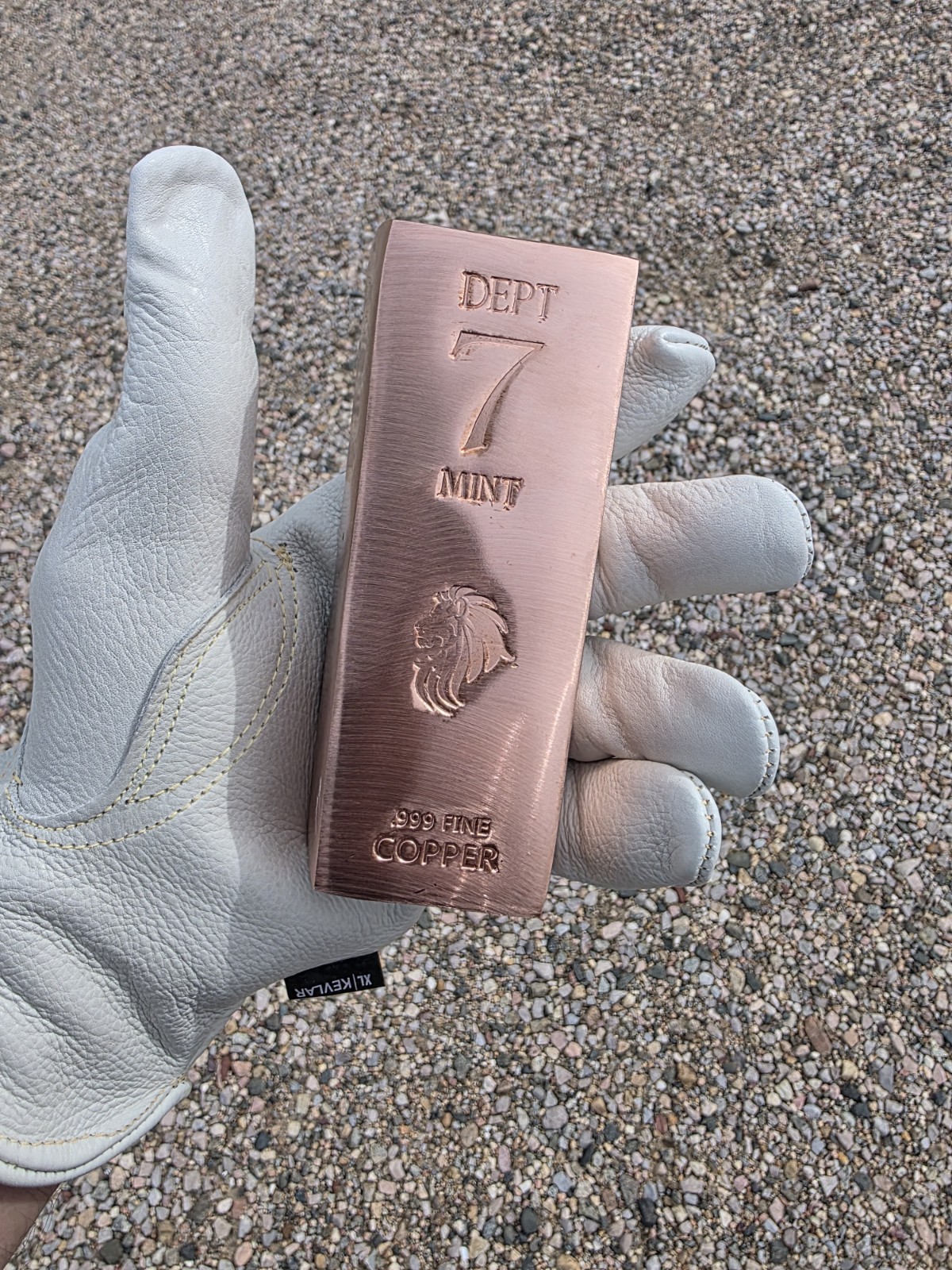 5lb + Hand-Poured .999 Fine Copper Bar Nice Bullion semi polished 5 sides A1