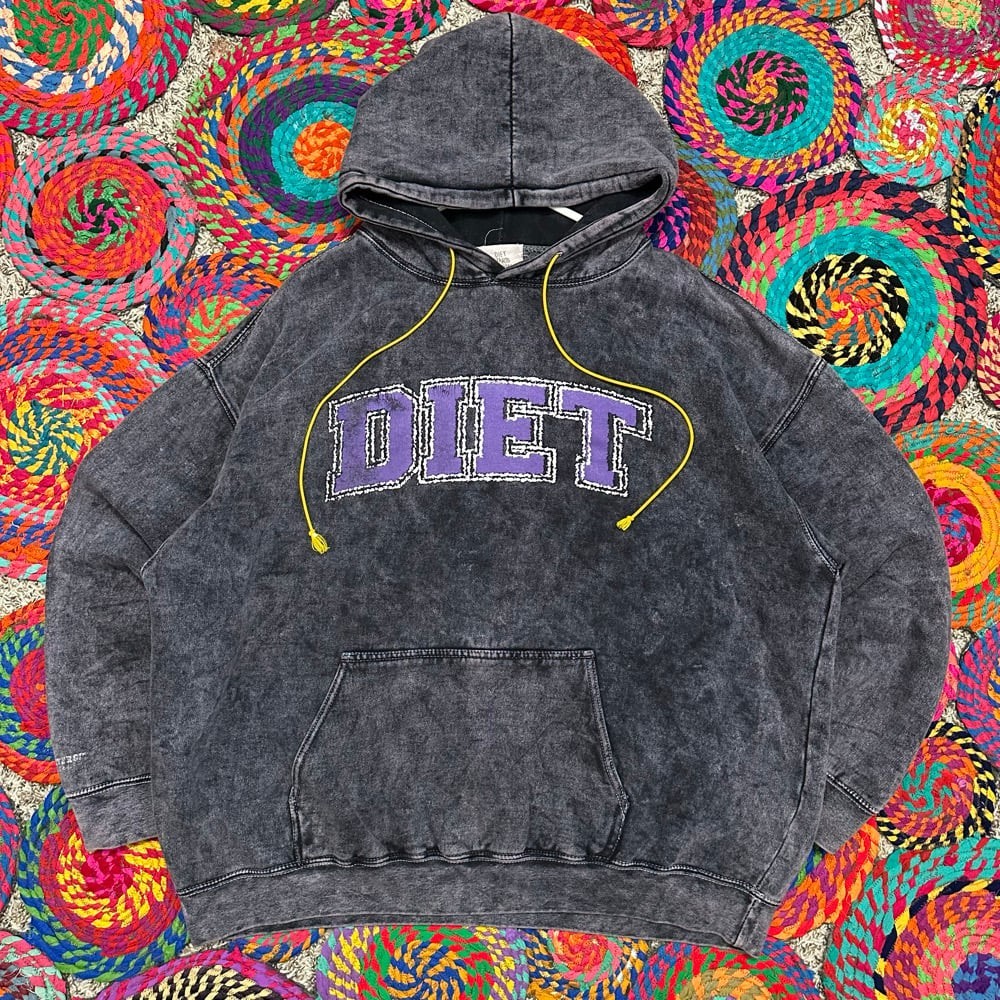 Diet Starts Monday Acid Wash Hoodie Purple XL Diet Starts Monday Acid Wash Hoodie Purple XL