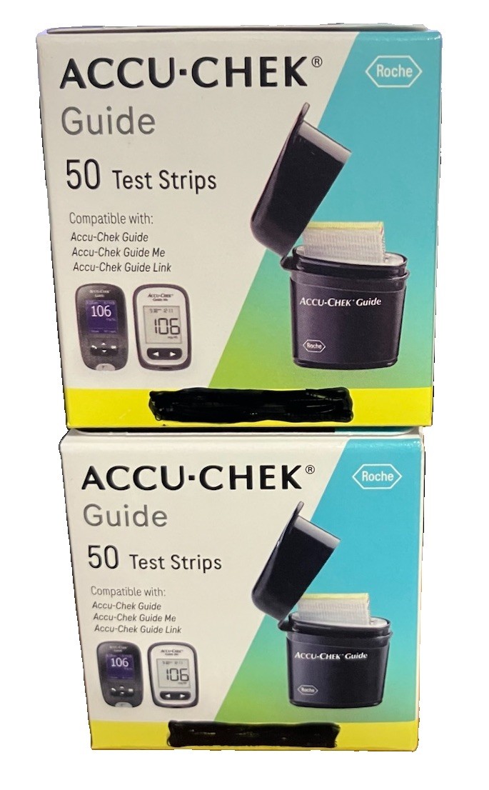 100 Accu-Chek Guide Test Strips~Exp~4/27~9/27~$27.99~FR SHP