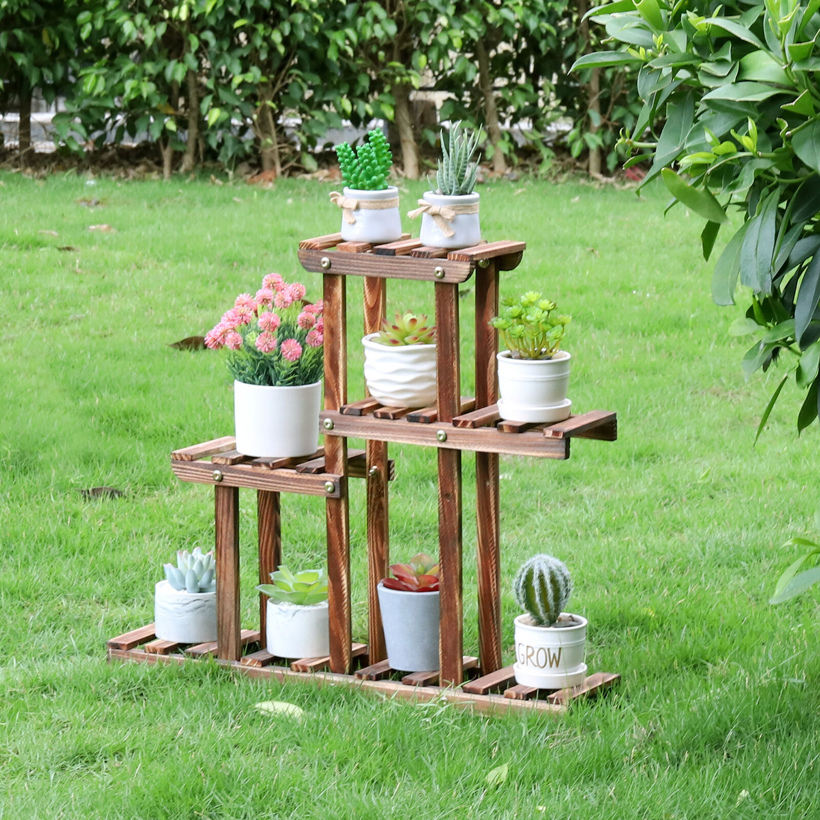 Multi-tiered Plant Stand Succulent Pots Display Rack Balcony Indoor Outdoor DIY Multi-tiered Plant Stand Succulent Pots Display Rack Balcony Indoor Outdoor DIY