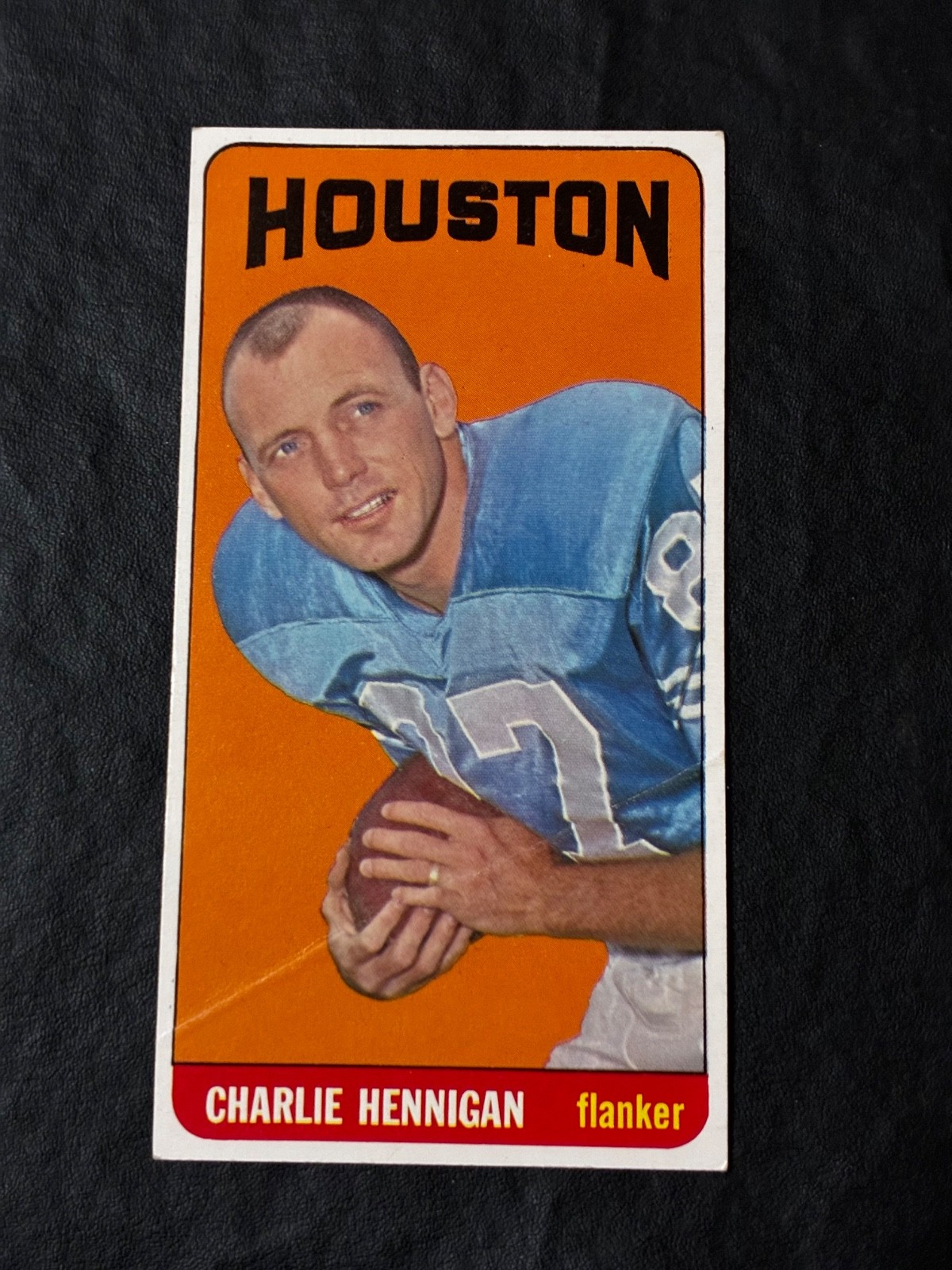1965 Topps Football Tall Boy Charlie Hennigan #78 - Creased - See Pics