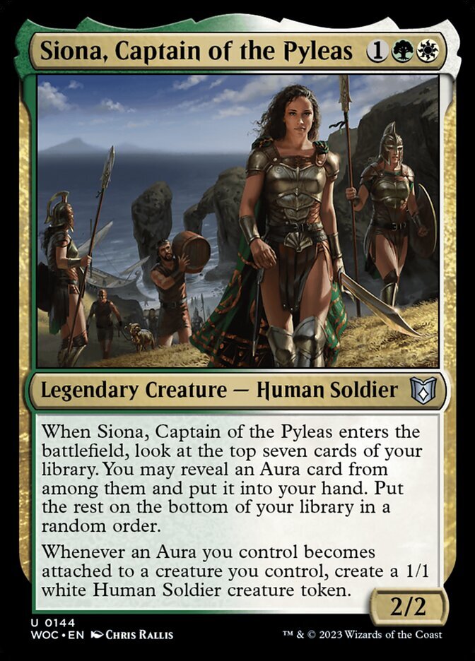 4x Siona, Captain of the Pyle - NM - Wilds of Eldraine Commander - SPARROW MAGIC