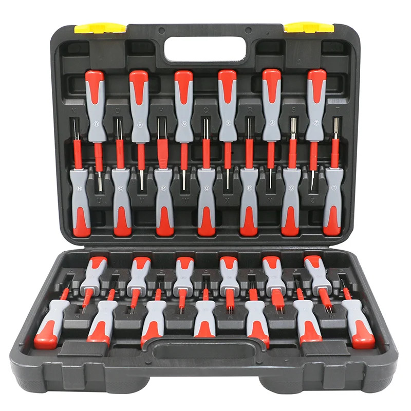 26pcs Car Electrical Wire Crimp Connector Pin Extractor Kit Key Pin Removal Tool 26pcs Car Electrical Wire Crimp Connector Pin Extractor Kit Key Pin Removal Tool