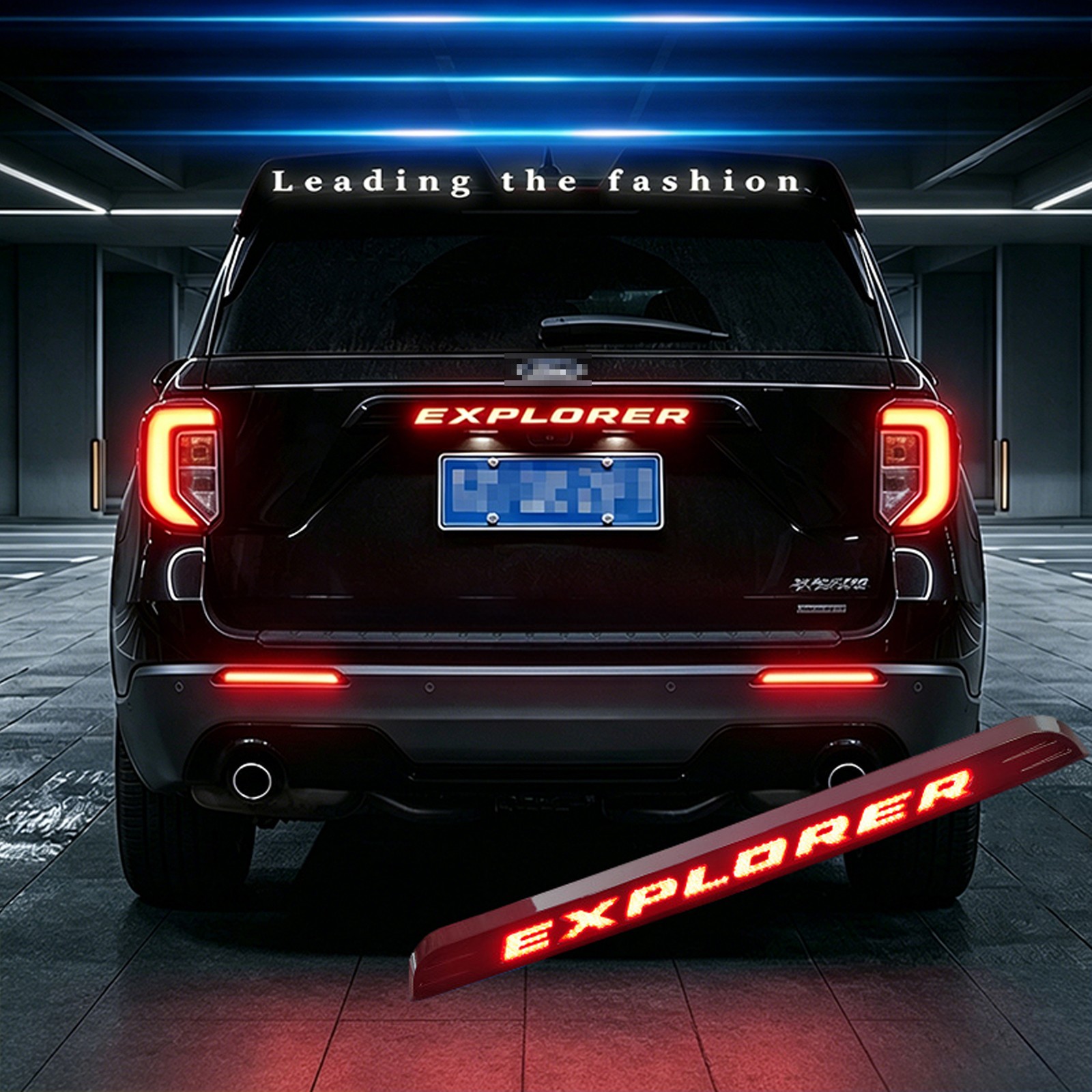 For Ford Explorer 2020-2024 LED Badge Rear Door Trunk Light Brake Tailgate light