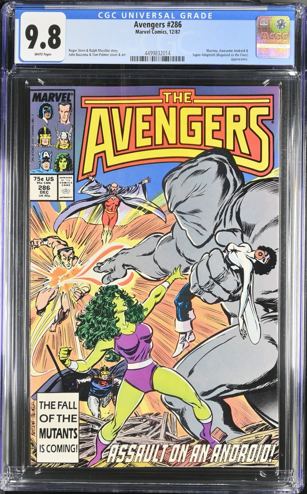 AVENGERS #286 CGC 9.8 WP NM/M MARVEL 1987 SHE-HULK VS SUPER-ADAPTOID 🔥