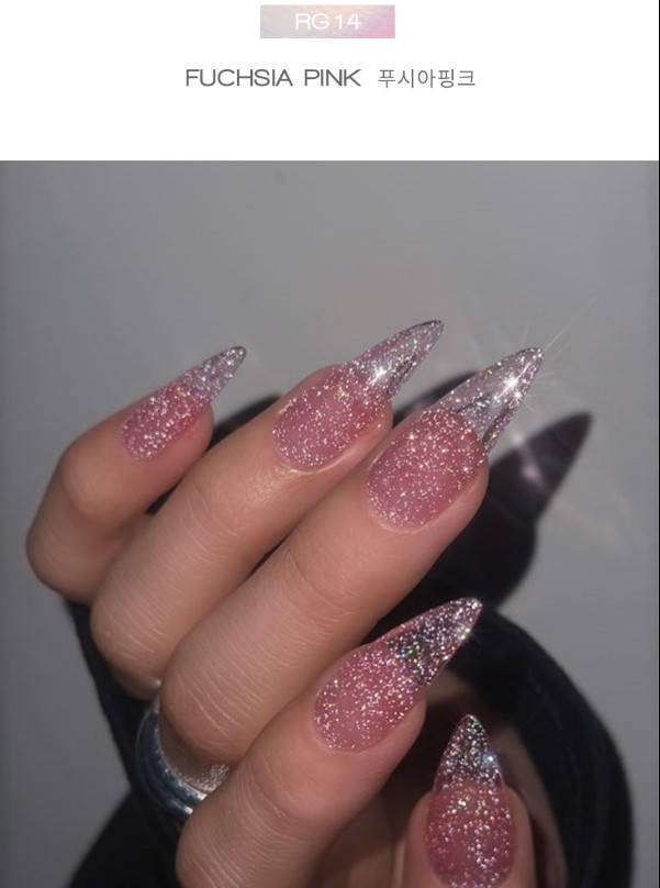 ROZYHIP Ultra Flash Reflective Glitter Gel Collection Soak Off Nail Gel K-Beauty