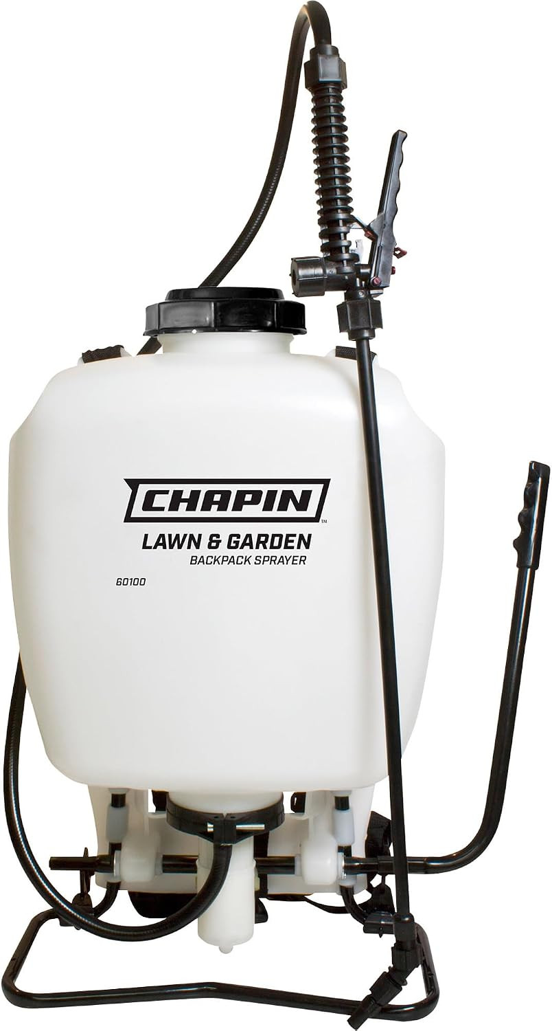Chapin 60100 4 Gallon Backpack Sprayer for Lawn and Garden, Translucent
