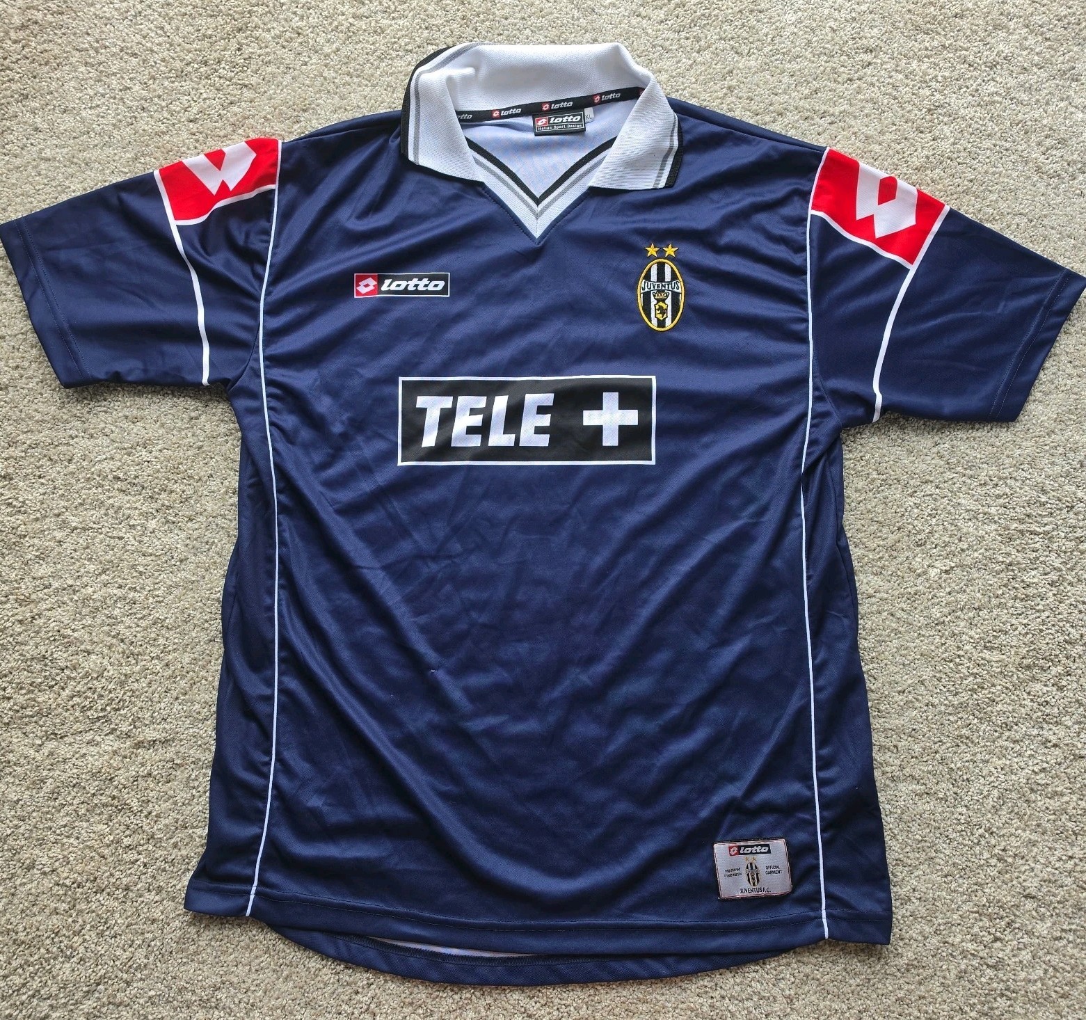 Lotto Juventus 2000-01 Italia Third Football, Soccer Jersey - Sz XL
