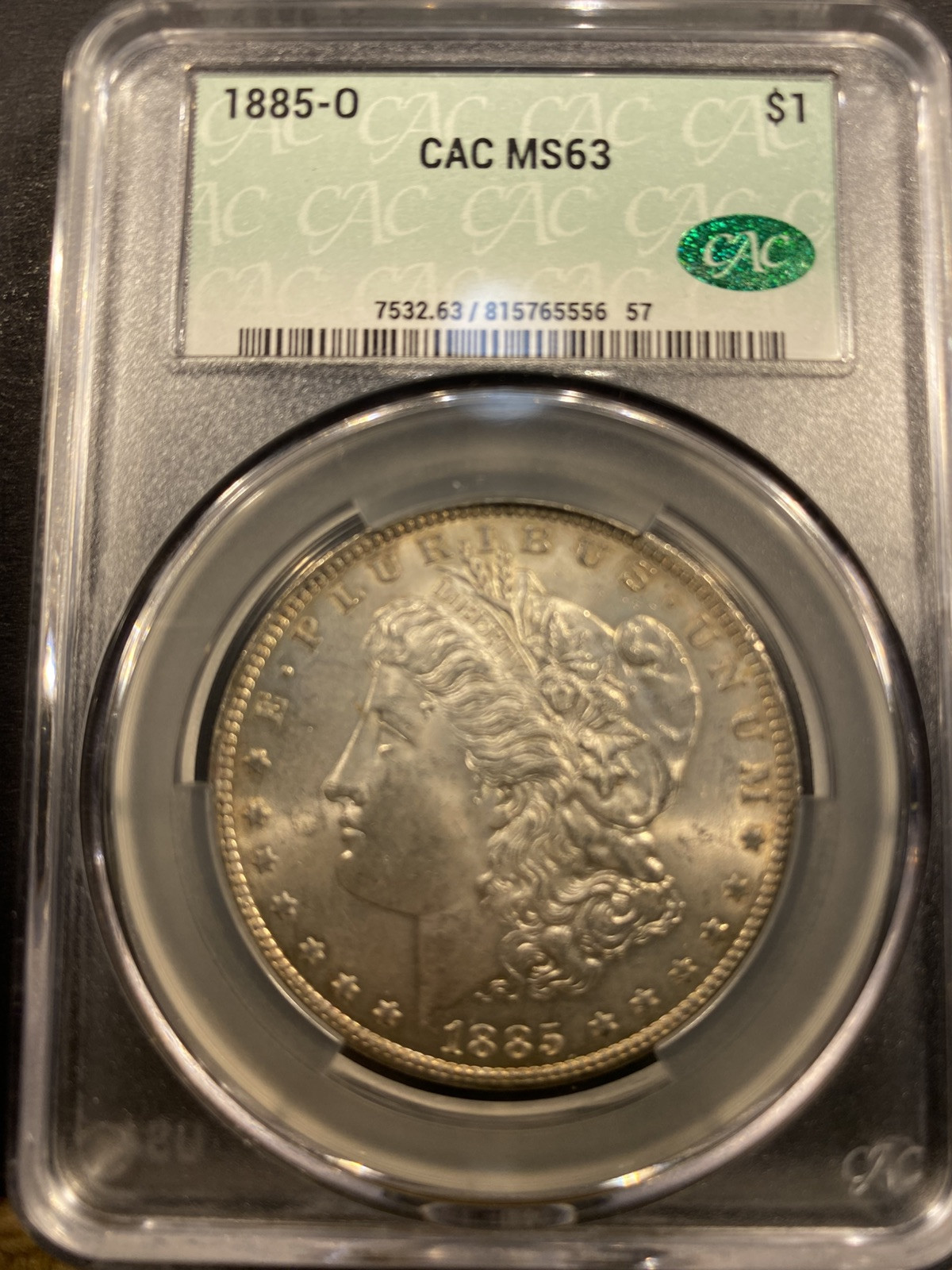 1885-O MORGAN SILVER DOLLAR CACG MS63 BRILLIANT UNCIRCULATED CAC 1885-O MORGAN SILVER DOLLAR CACG MS63 BRILLIANT UNCIRCULATED CAC