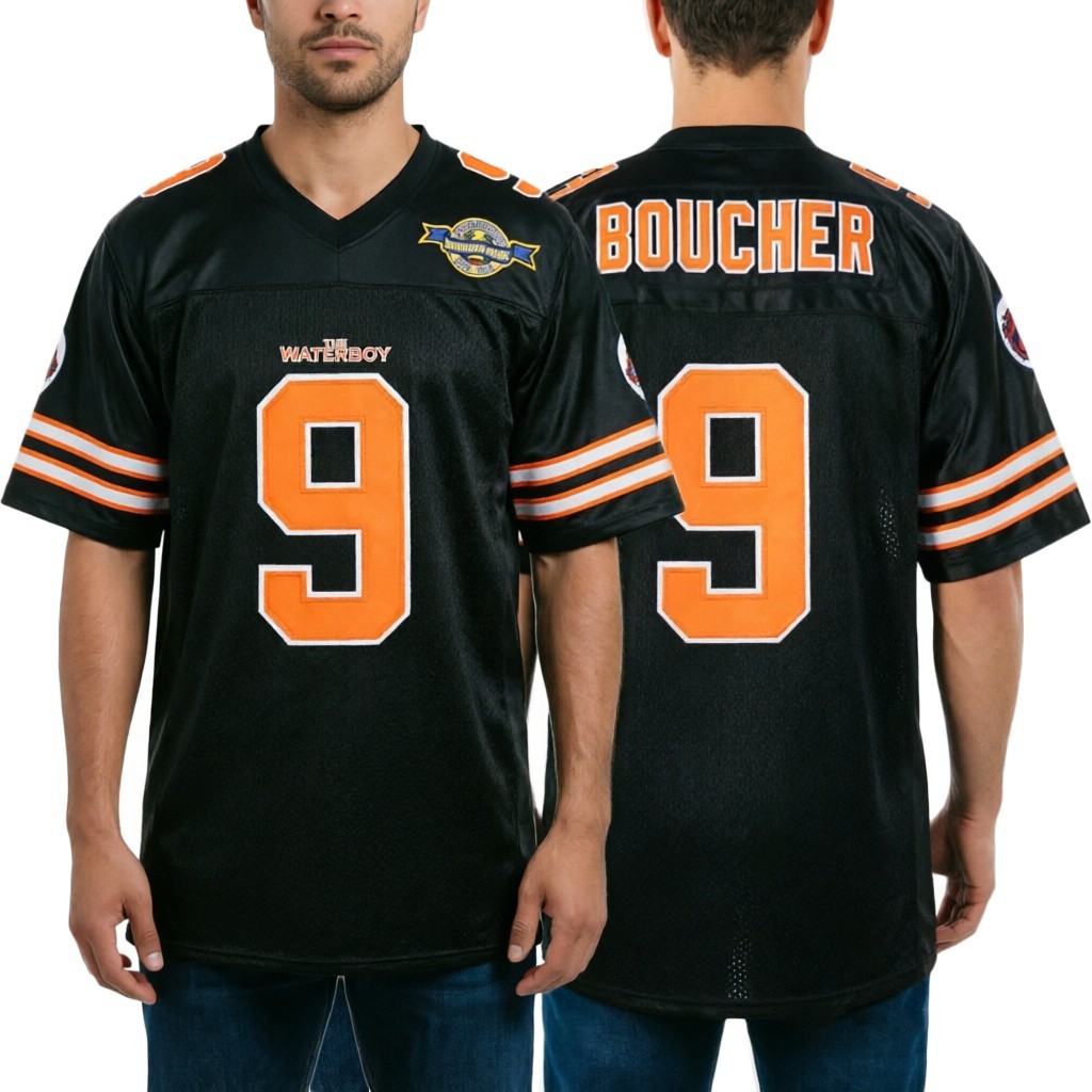 Men's Bobby Boucher #9 The Waterboy Football Jersey 90s Vintage Movie Shirts