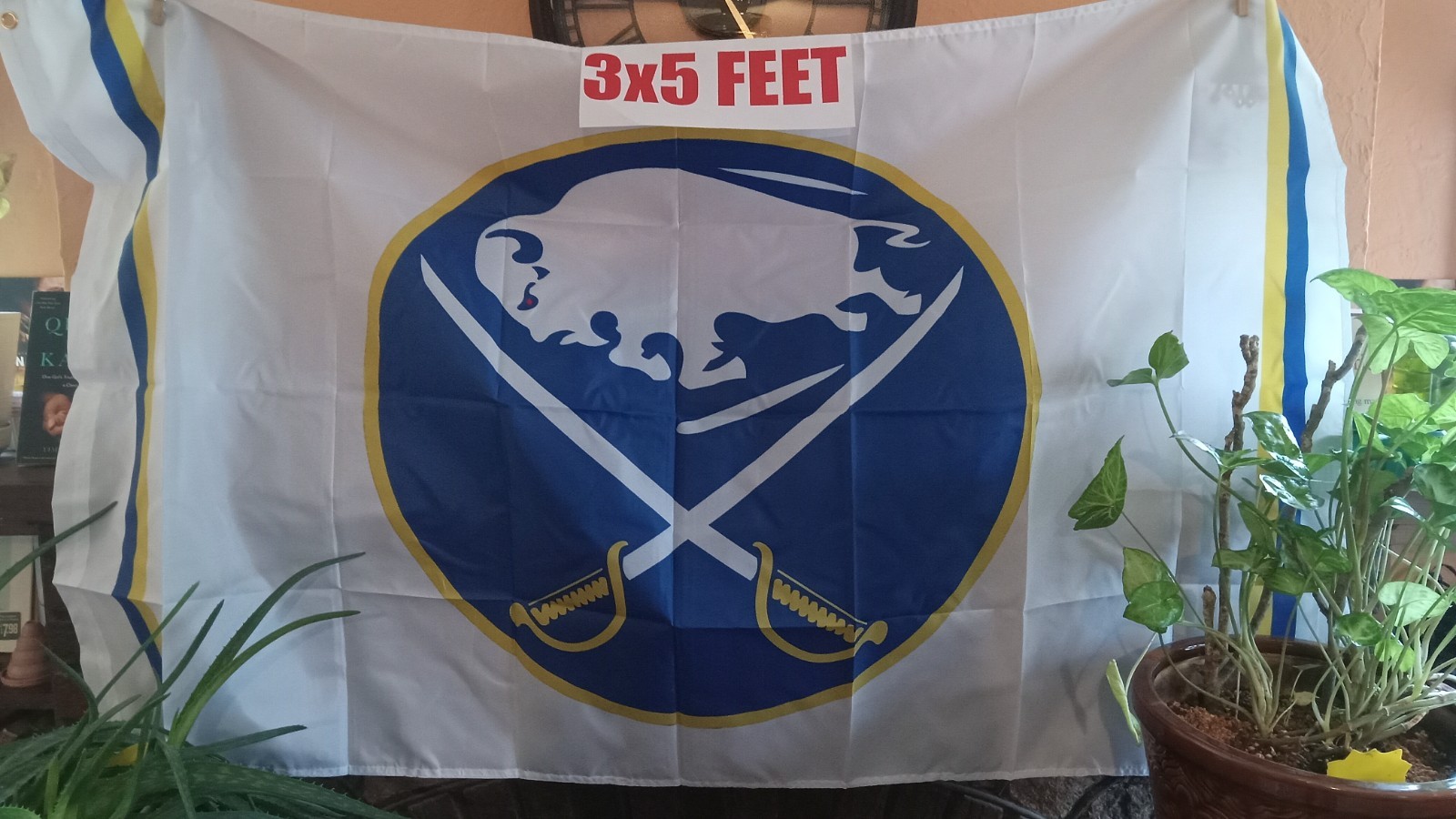 Buffalo Sabres White NHL 3X5 Feet Flag Banner Pole or Wall Decord