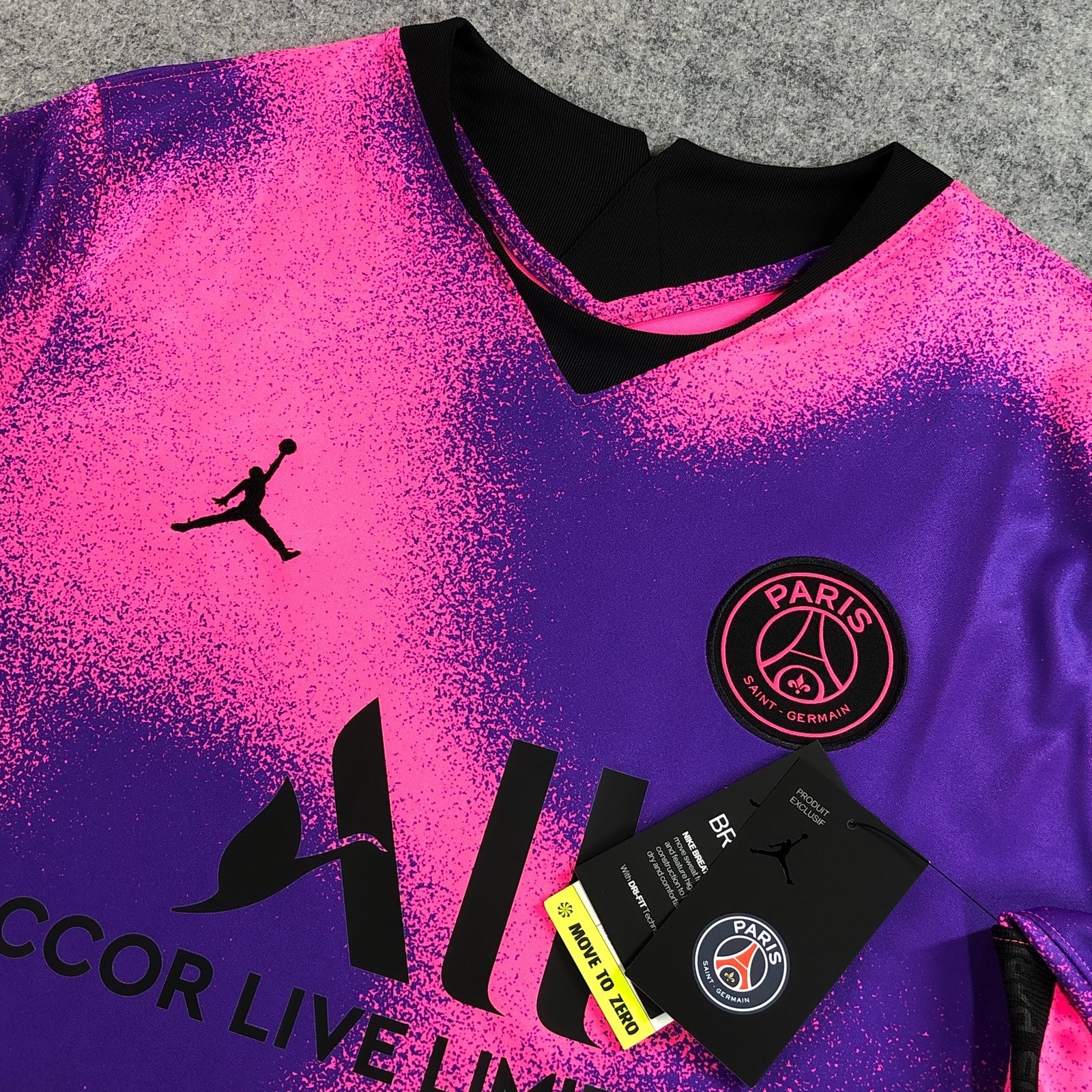 Jordan Mens Paris Soccer Jersey Large Pink Purple PSG Fourth CV8414-640 NWT