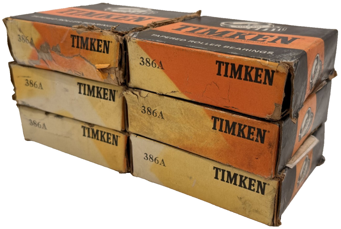 NEW LOT OF 6 TIMKEN 386A TAPERED ROLLER BEARING CONES