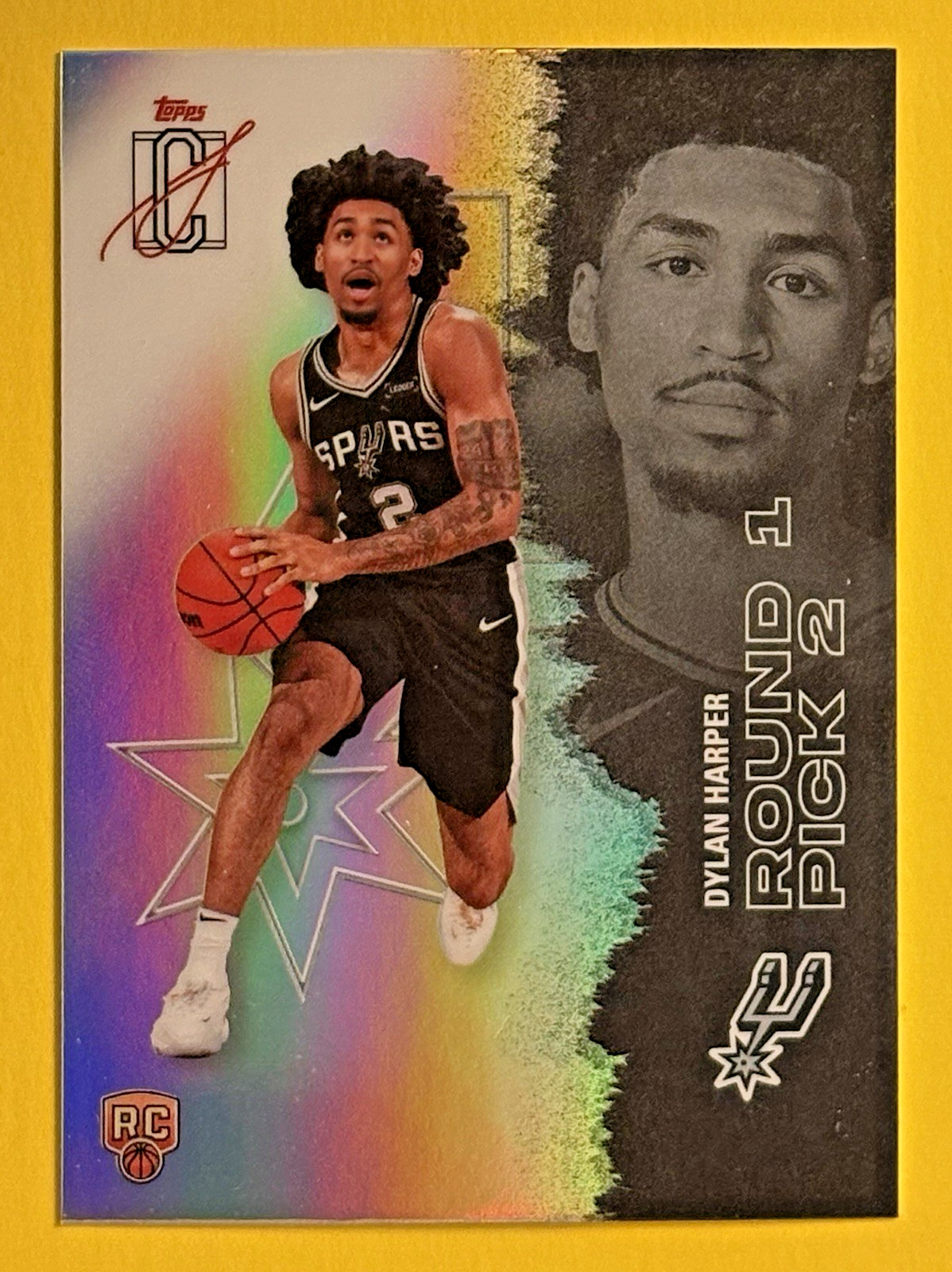 2025-26 Topps Signature Class Dylan Harper #102 Chrome Rookie Refractor Spurs RC