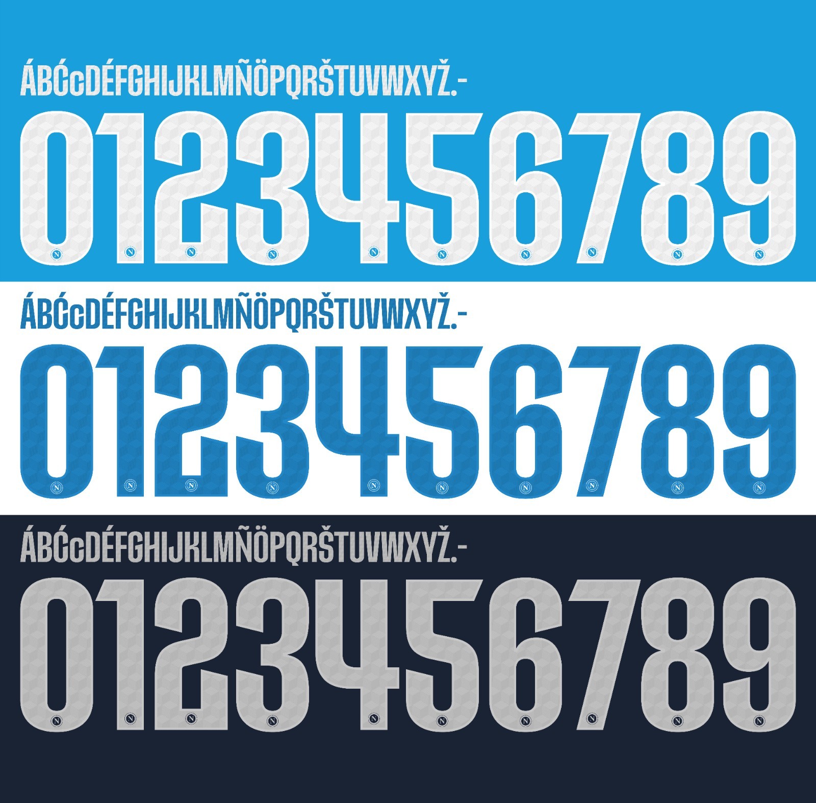 Name&Number Set For SSC Napoli 2025/2026 Home/Away Football Soccer