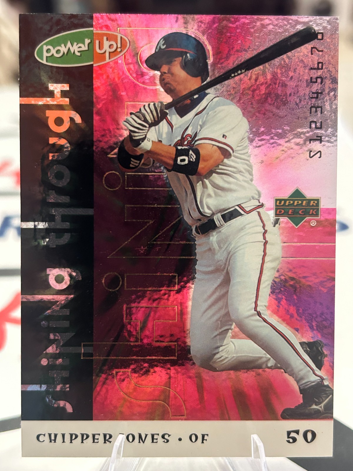Chipper Jones 2004 Upper Deck Power Up Shining Through #ST-68 2 Card Minimum
