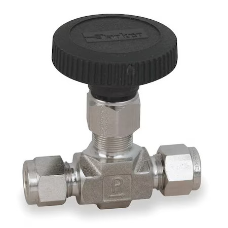 Parker 4A-V4ln-Ss Needle Valve, Straight, 316 Ss, 1/4 In. Parker 4A-V4ln-Ss Needle Valve, Straight, 316 Ss, 1/4 In.