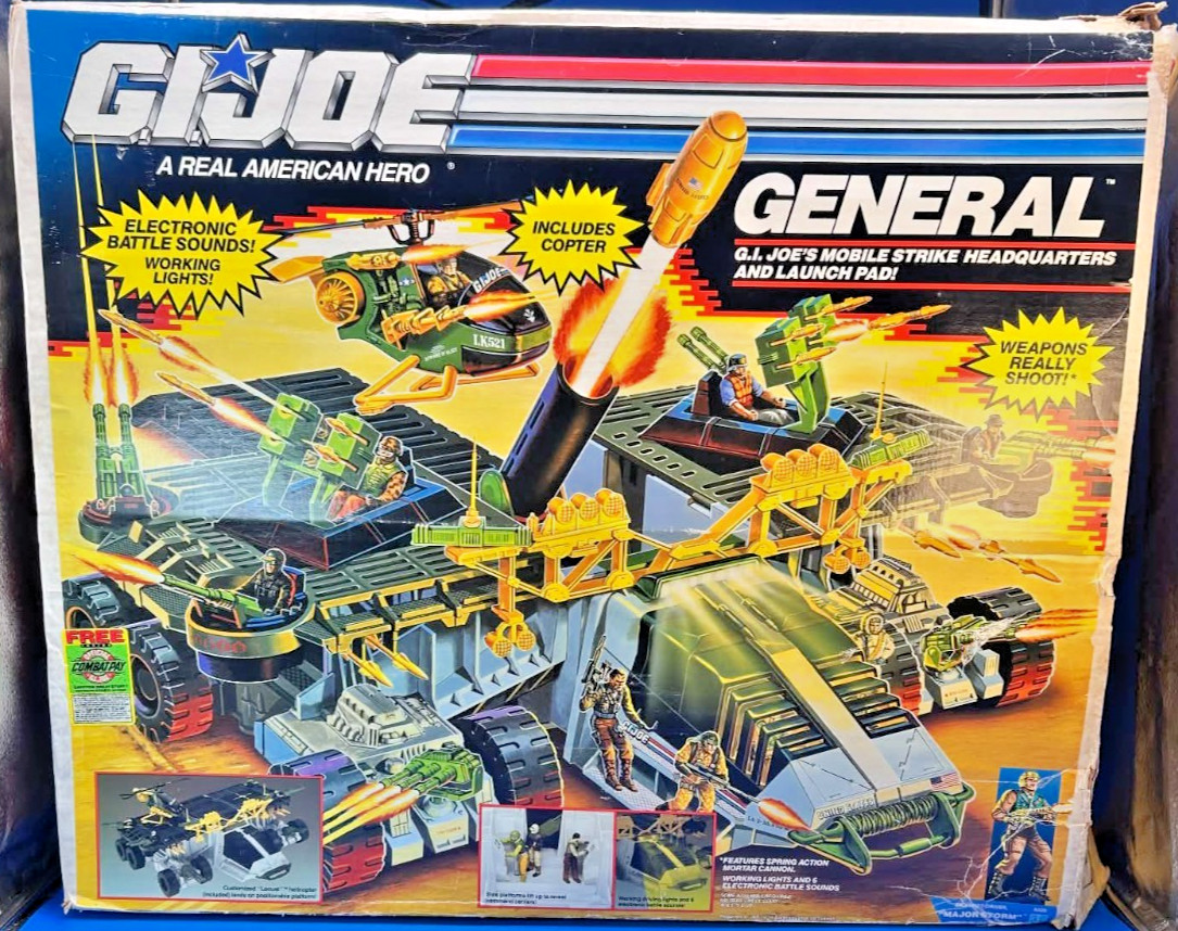 GI Joe THE GENERAL w/ MAJOR STORM Complete w/ VERY NICE BOX Vintage 1990 Hasbro