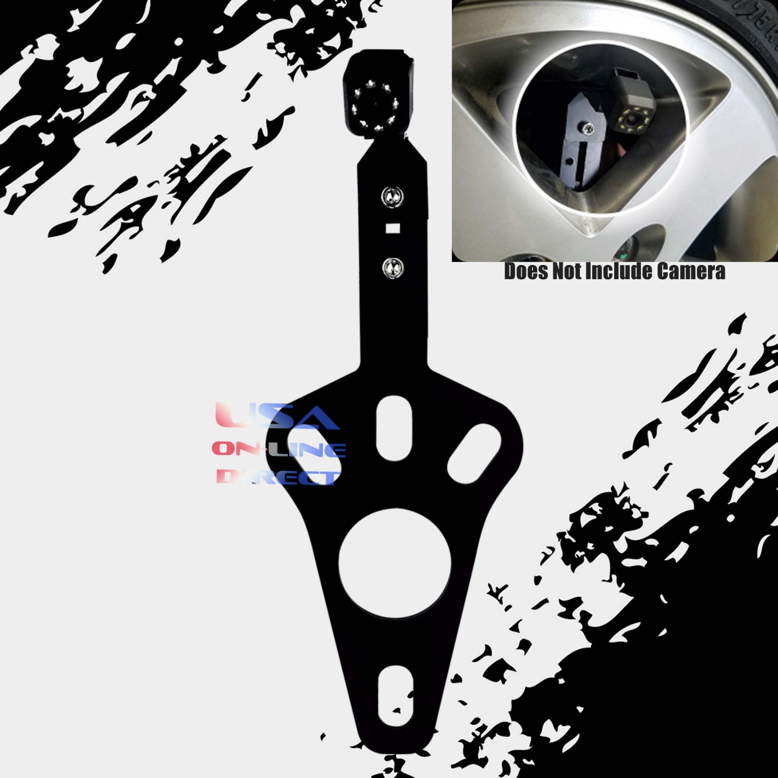 Universal Spare Tire Back Up Camera Bracket for Jeep Hummer FJ Cruiser G-Wagon