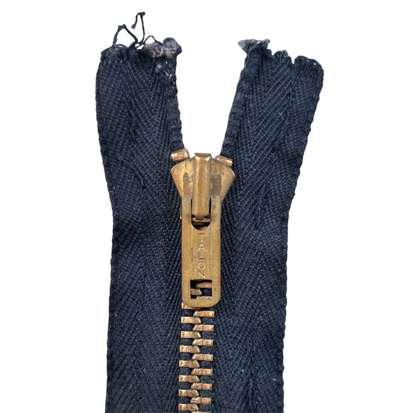 Vtg 1940/50s TALON USA Brass Metal Zipper 19.5\
