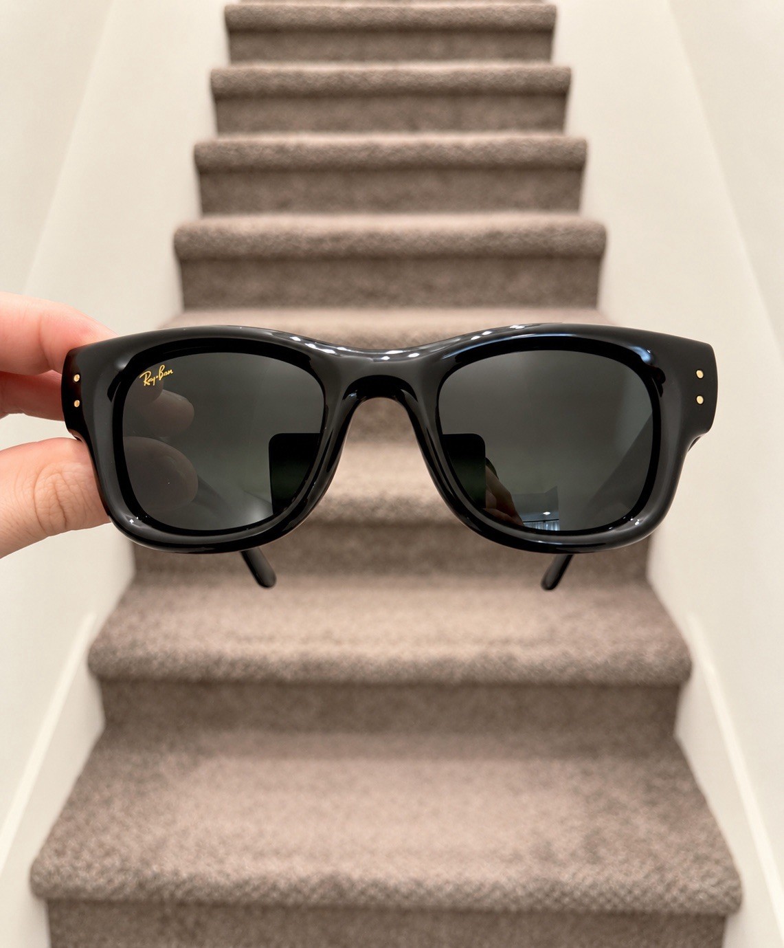 New Ray-Ban Wayfarer Puffer Asap Rocky AWGE RB4940 4940 Black Size 47/23