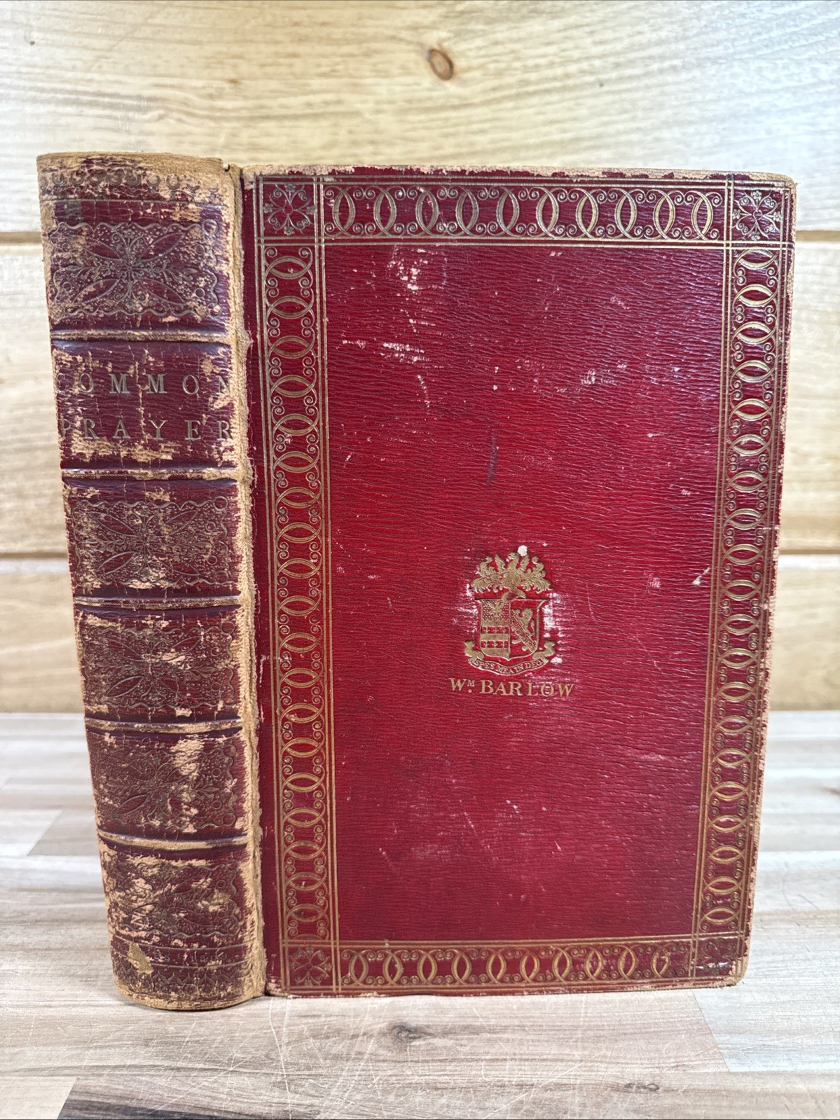 1809 BOOK OF COMMON PRAYER john reeves WILLIAM BARLOW london LEATHER antique OLD