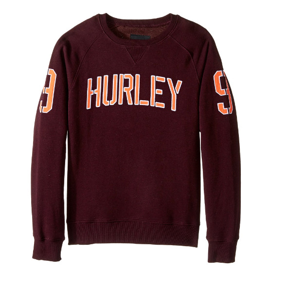 Hurley Kids - Varsity French Terry Pullover-Night Maroon Heather, Size Medium