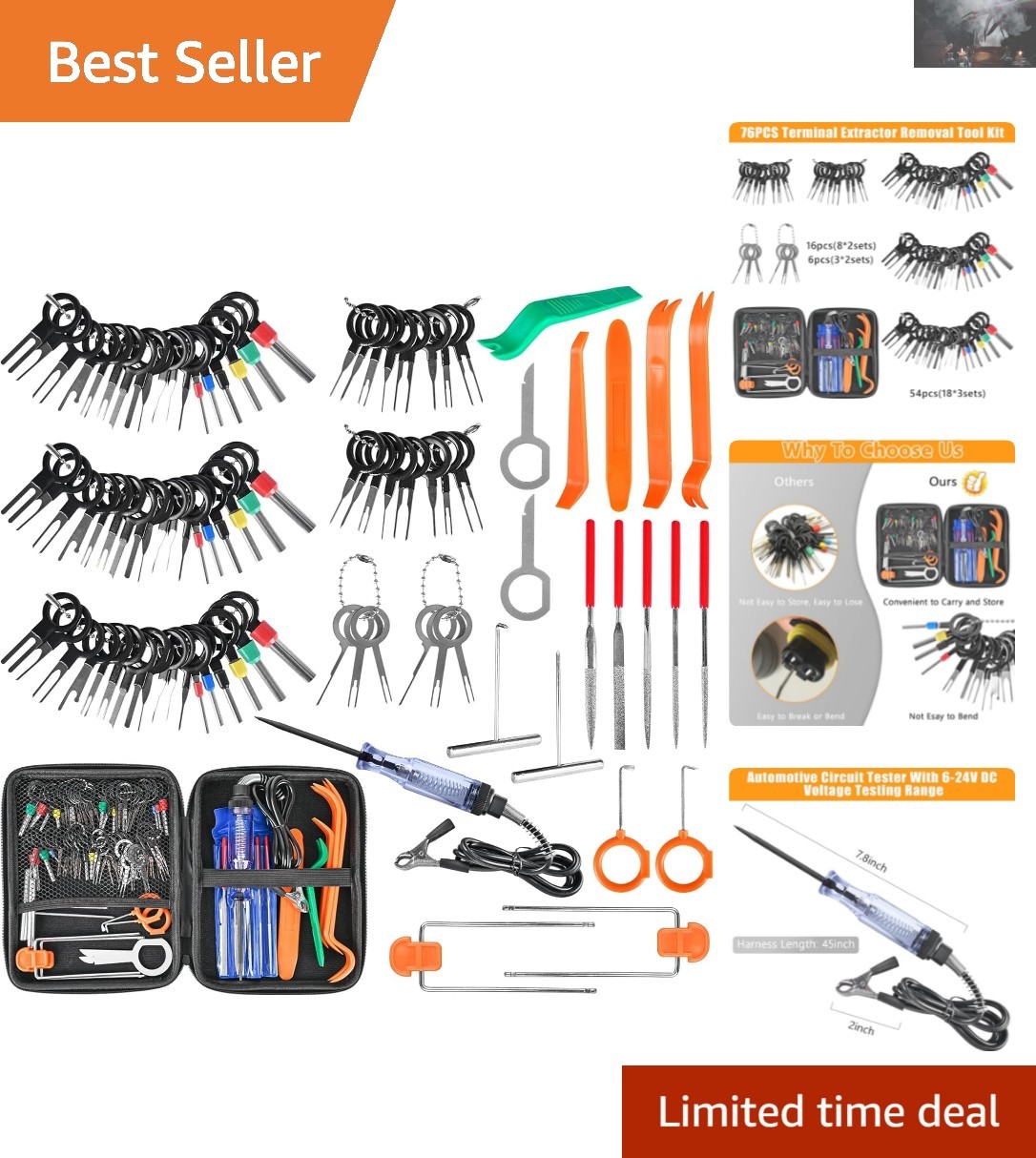 Professional 96 Piece Automotive Terminal Removal Tool Kit - Perfect for DIY