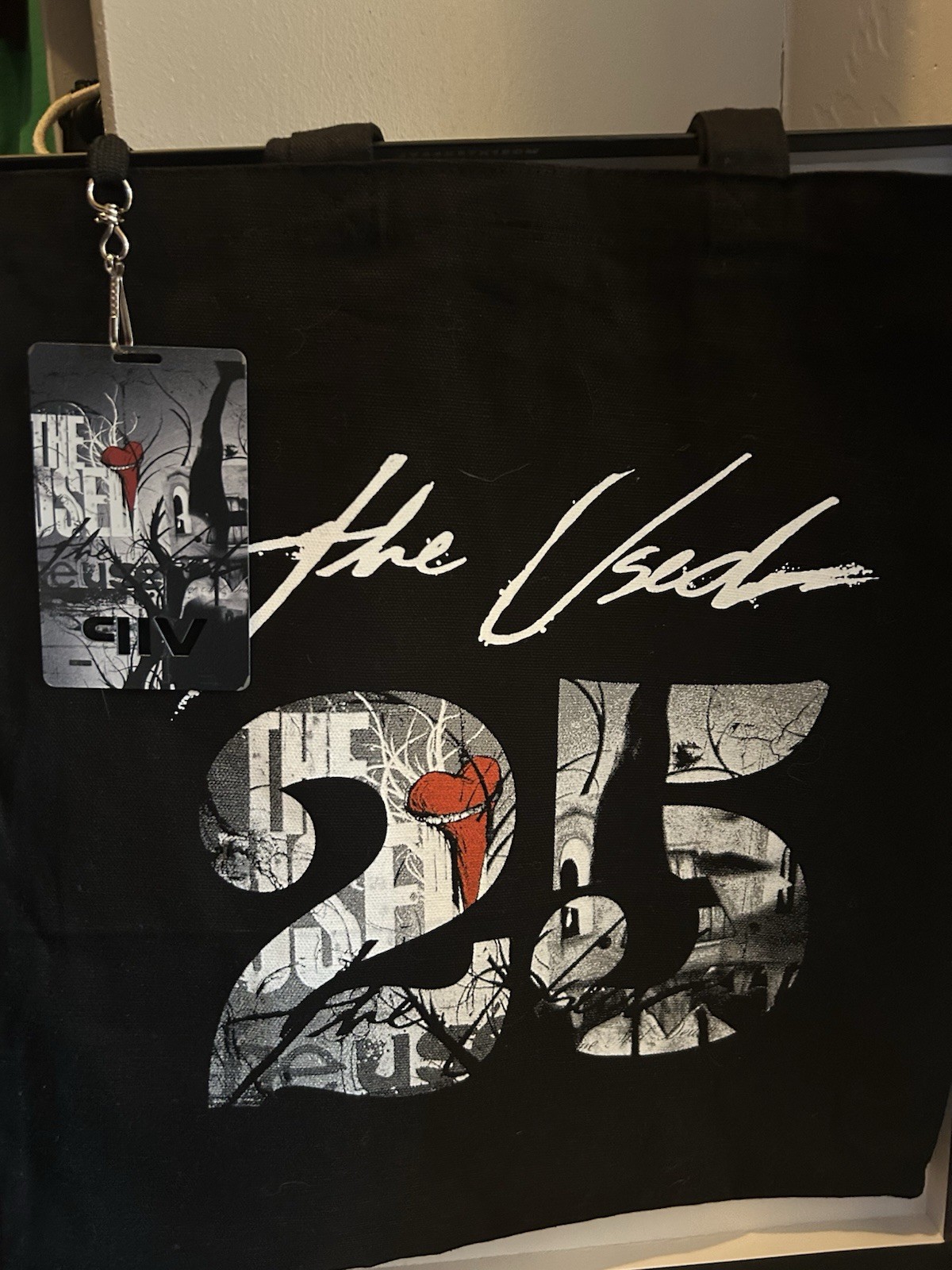 The Used Lies for the Liars Signed Art, 25th Anniversary VIP Pass & Tote Bag The Used Lies for the Liars Signed Art, 25th Anniversary VIP Pass & Tote Bag