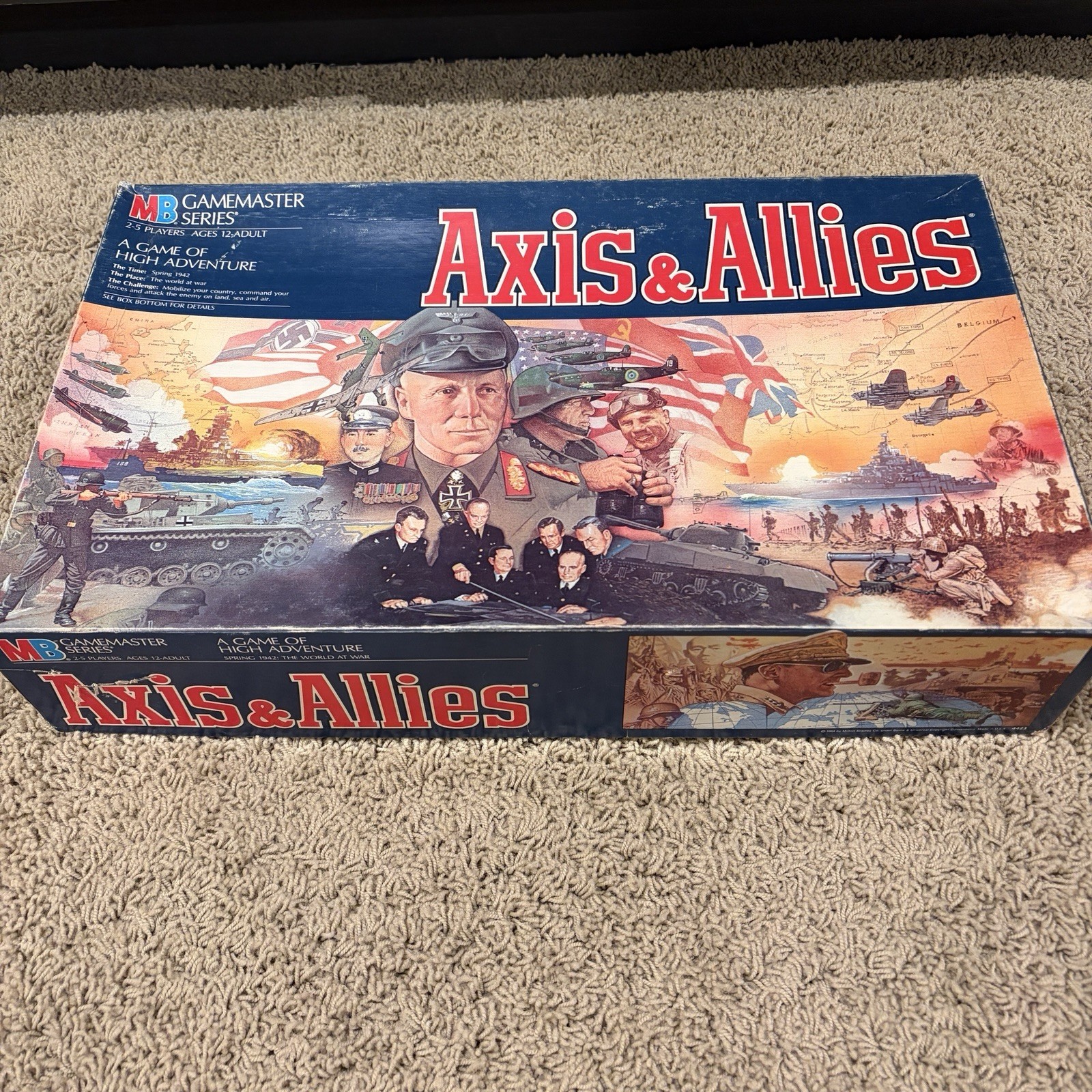 MB VTG 1984 Axis & Allies Spring 1942 Board Game READ DESCRIPTION VIEW PICTURES MB VTG 1984 Axis & Allies Spring 1942 Board Game READ DESCRIPTION VIEW PICTURES