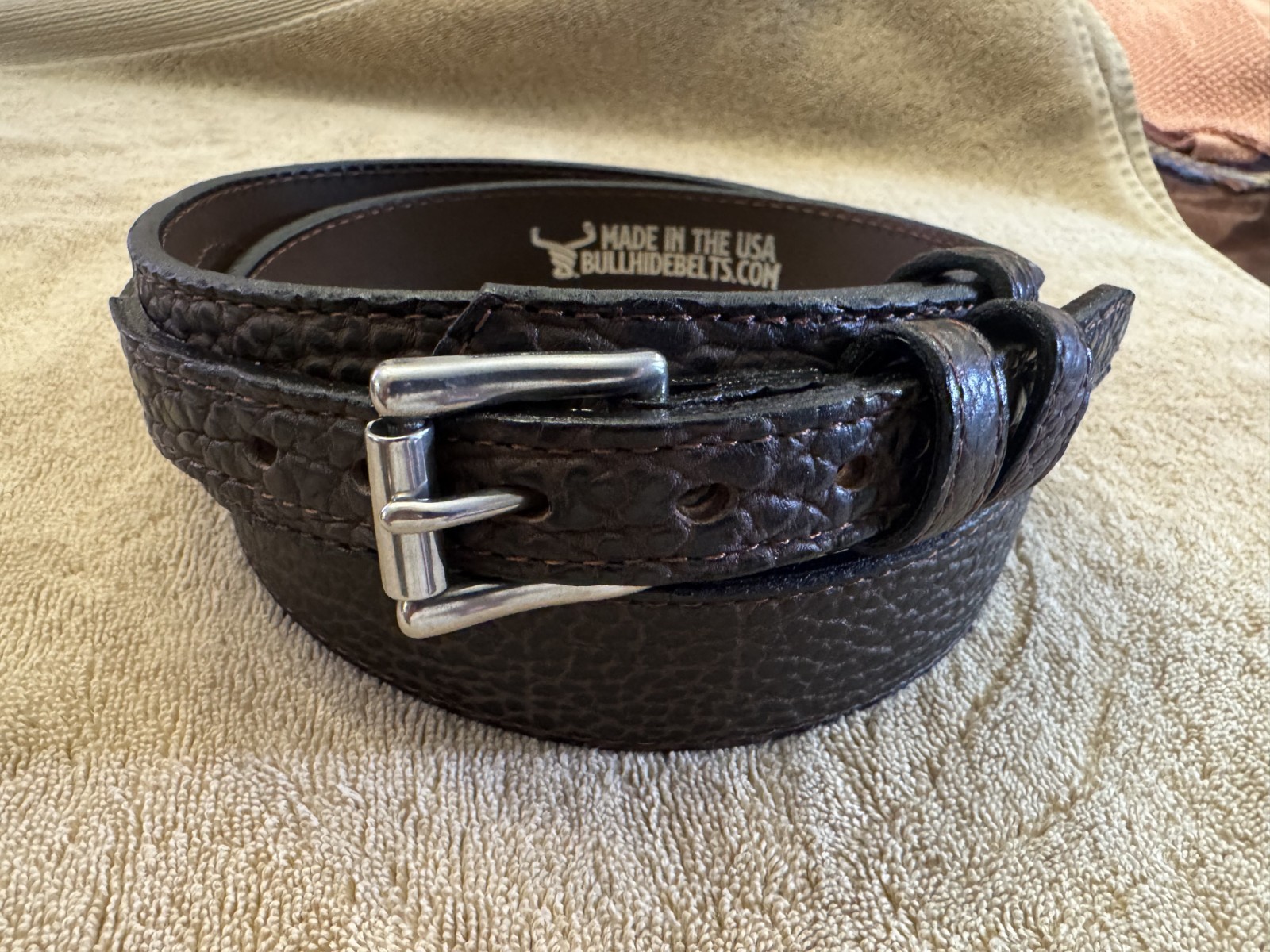 Bullhide Belts Forester Stitched American Bison Ranger Belt - Dark Brown - 40\ Bullhide Belts Forester Stitched American Bison Ranger Belt - Dark Brown - 40\