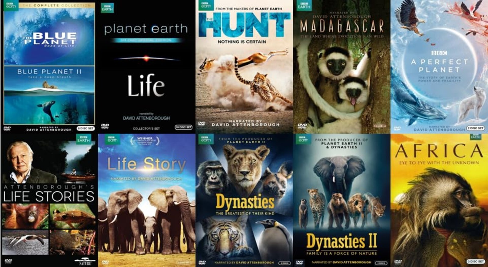 David Attenborough 12-Volume BBC Earth DVD Collection BRAND NEW