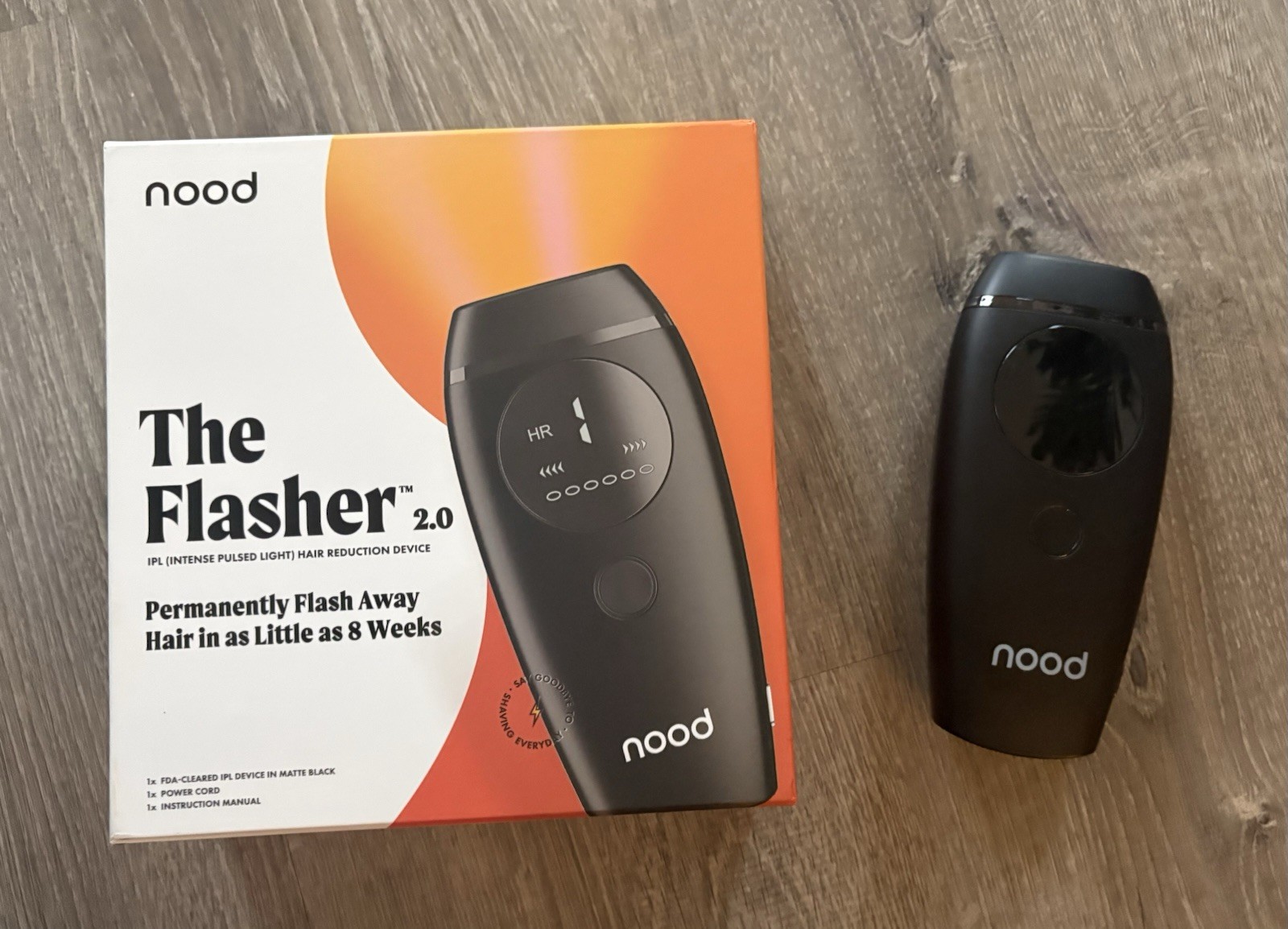 nood The Flasher 2.0 IPL Hair Removal Device Black LED Display 7 Settings